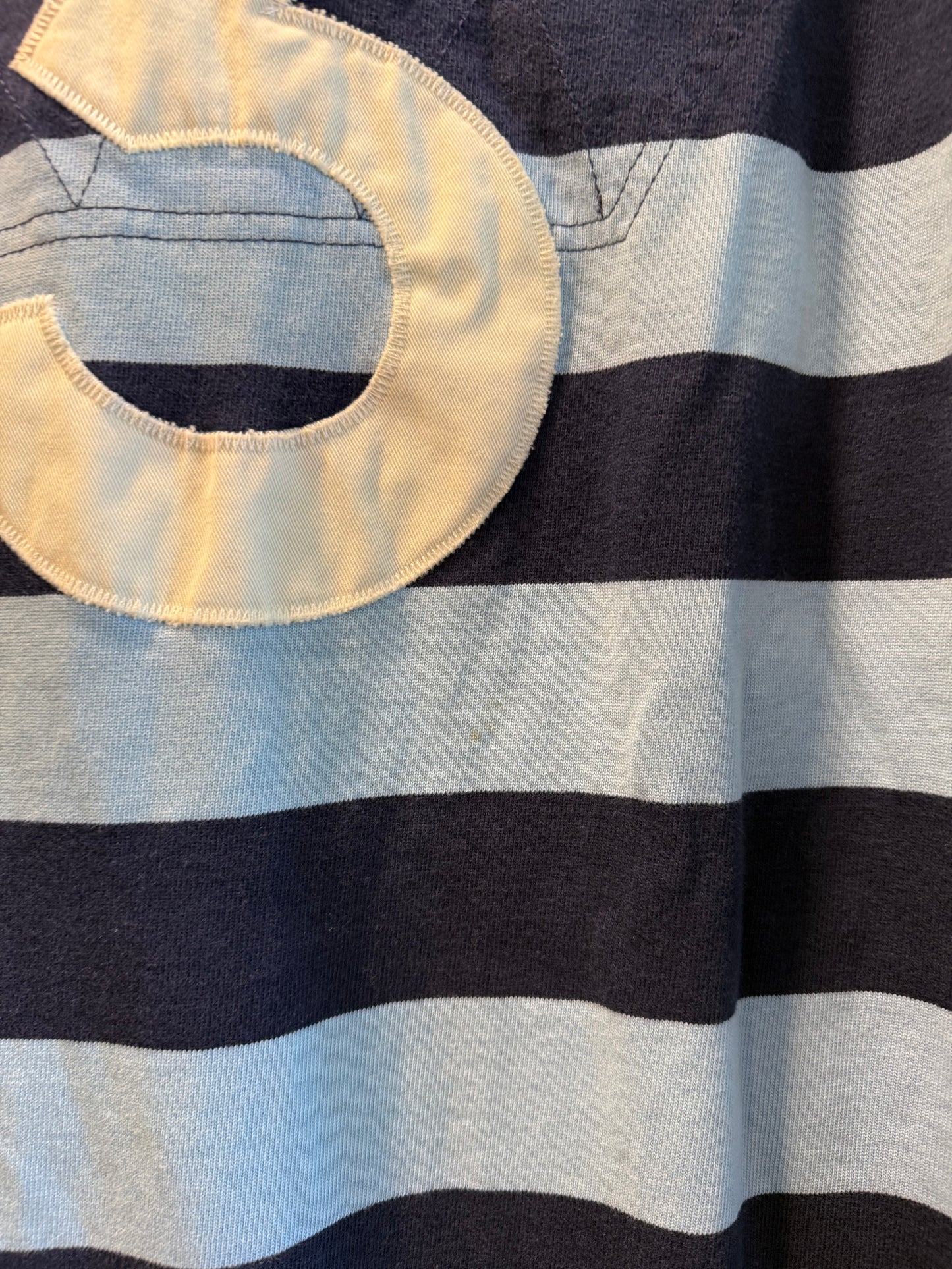 Vintage Rugby Brand Polo Ralph Lauren Blue Striped Rugby Shirt- L