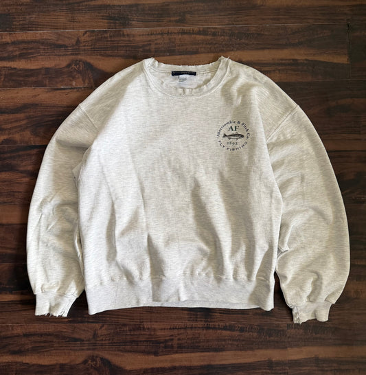 Vintage Abercrombie & Fitch Fly Fishing Crewneck Sweatshirt- L