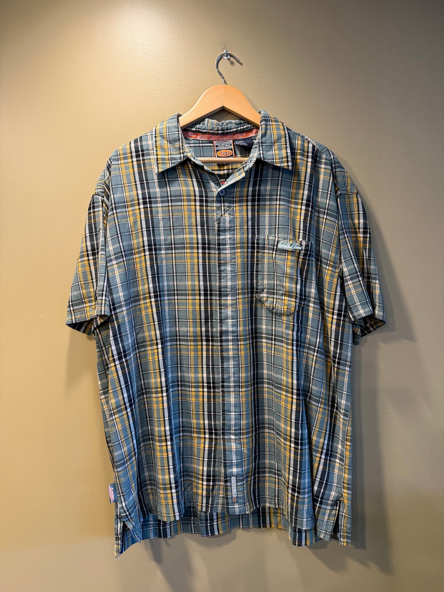 Vintage Lugz Skatewear Checkered Button-Up Shirt- L/XL