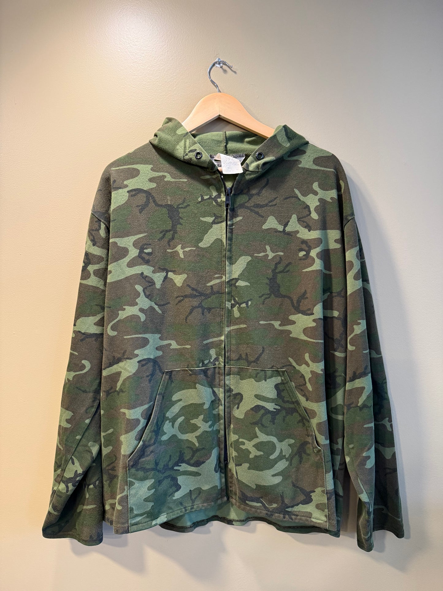 Vintage Muleskins Carhartt Camouflage Zip-Up Hoodie Sweatshirt- XL