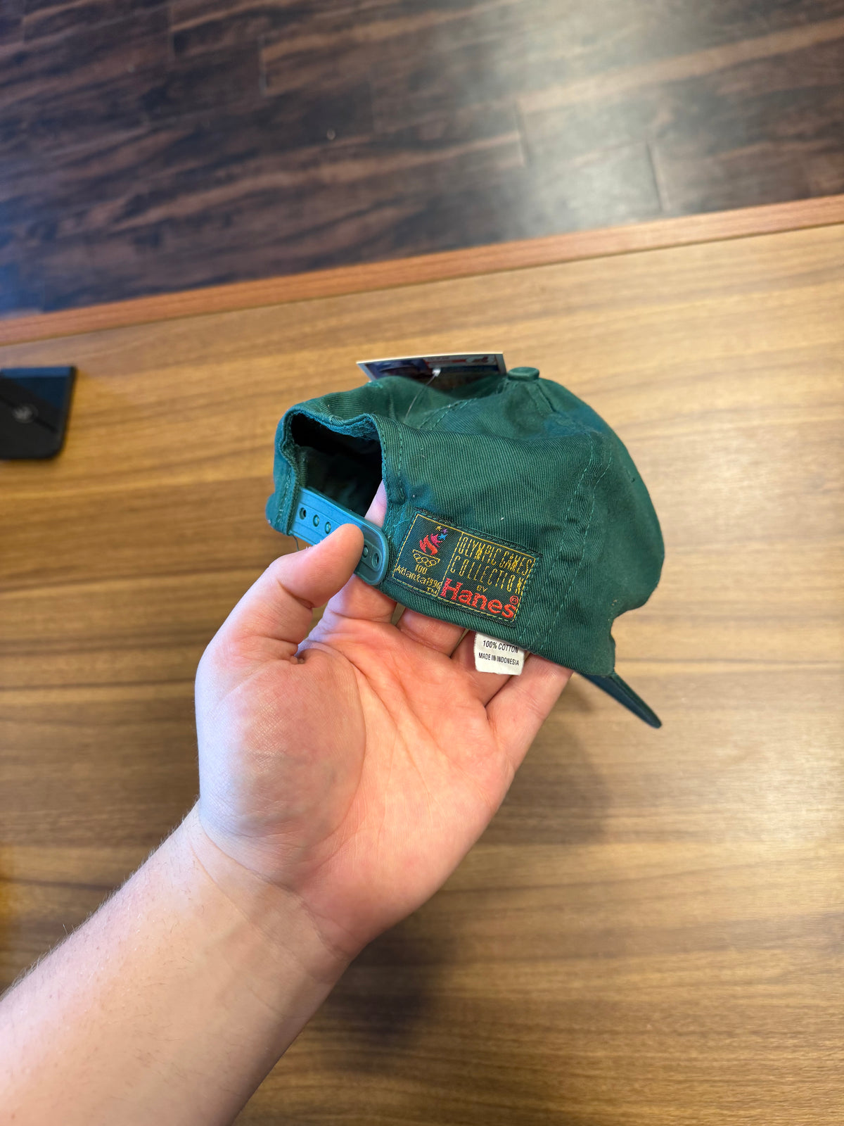 Vintage 1996 Atlanta Olympics Green Snap Back Hat