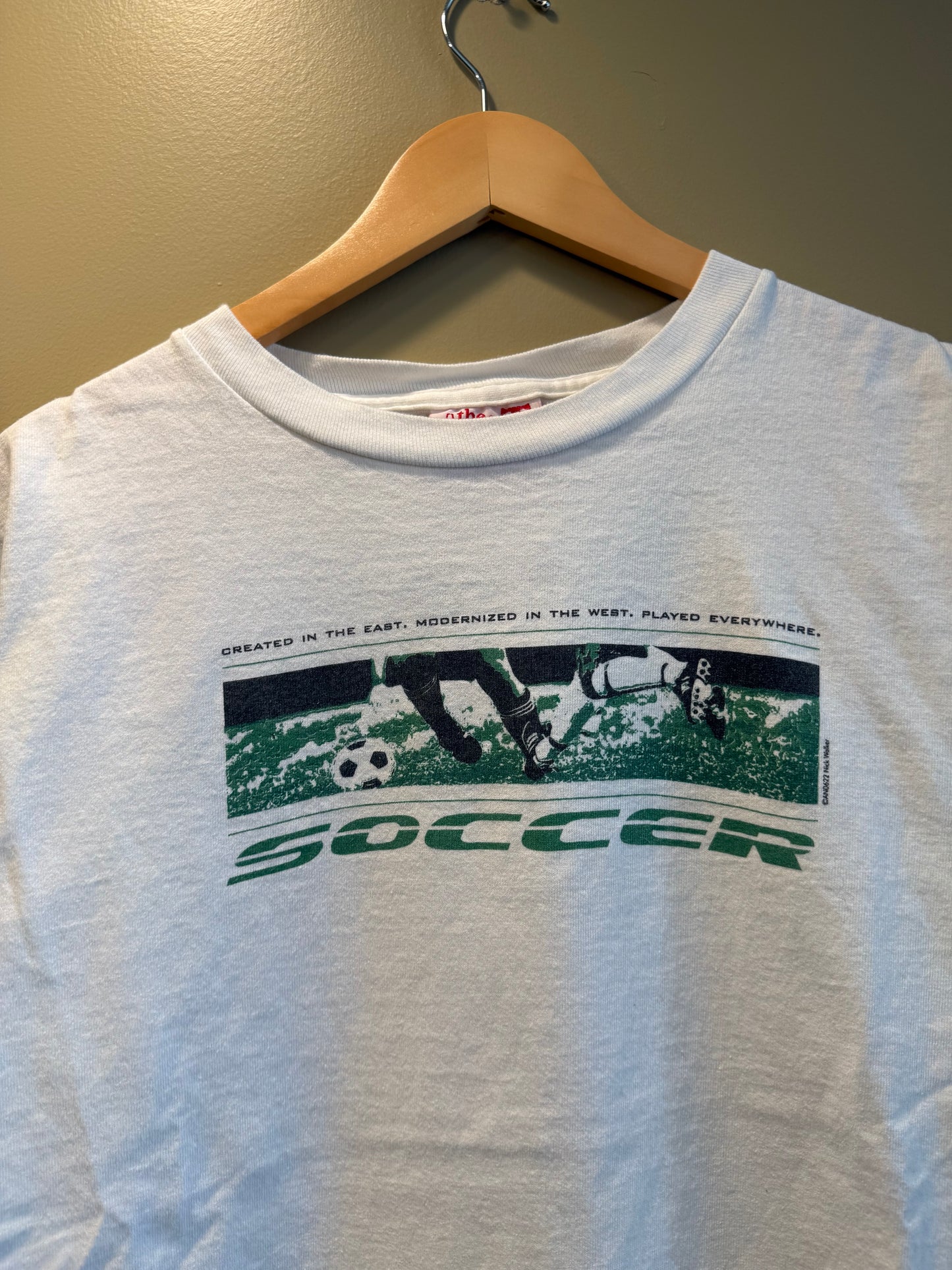 Vintage Aussie T Company Soccer Graphic T-Shirt- S/M
