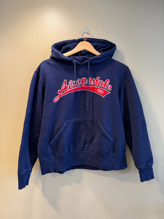 Vintage Y2K Aeropostale Navy Blue Hoodie Sweatshirt- S