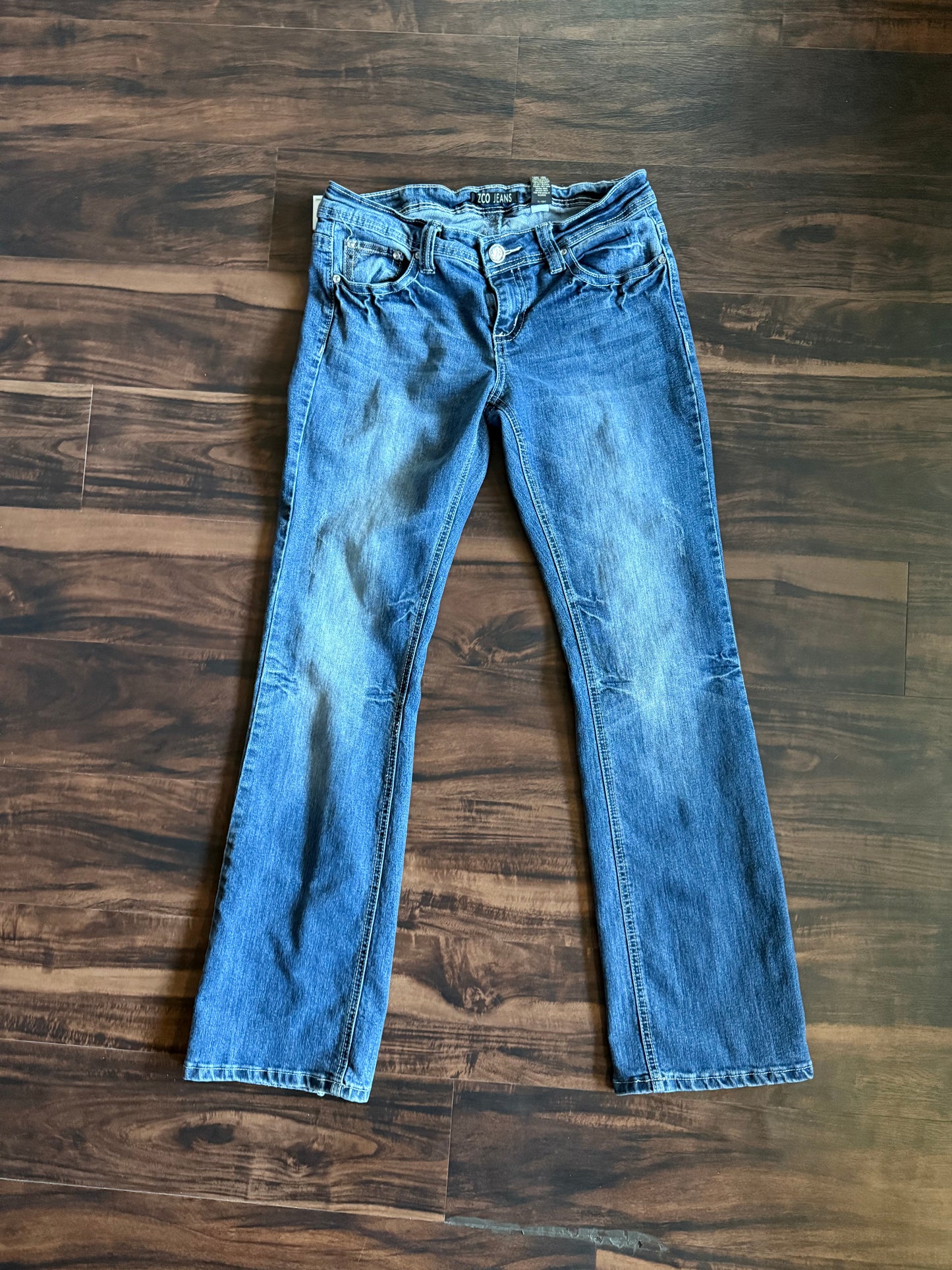 Vintage Y2K ZCO Embroidered Flared Denim Jeans- 33x33