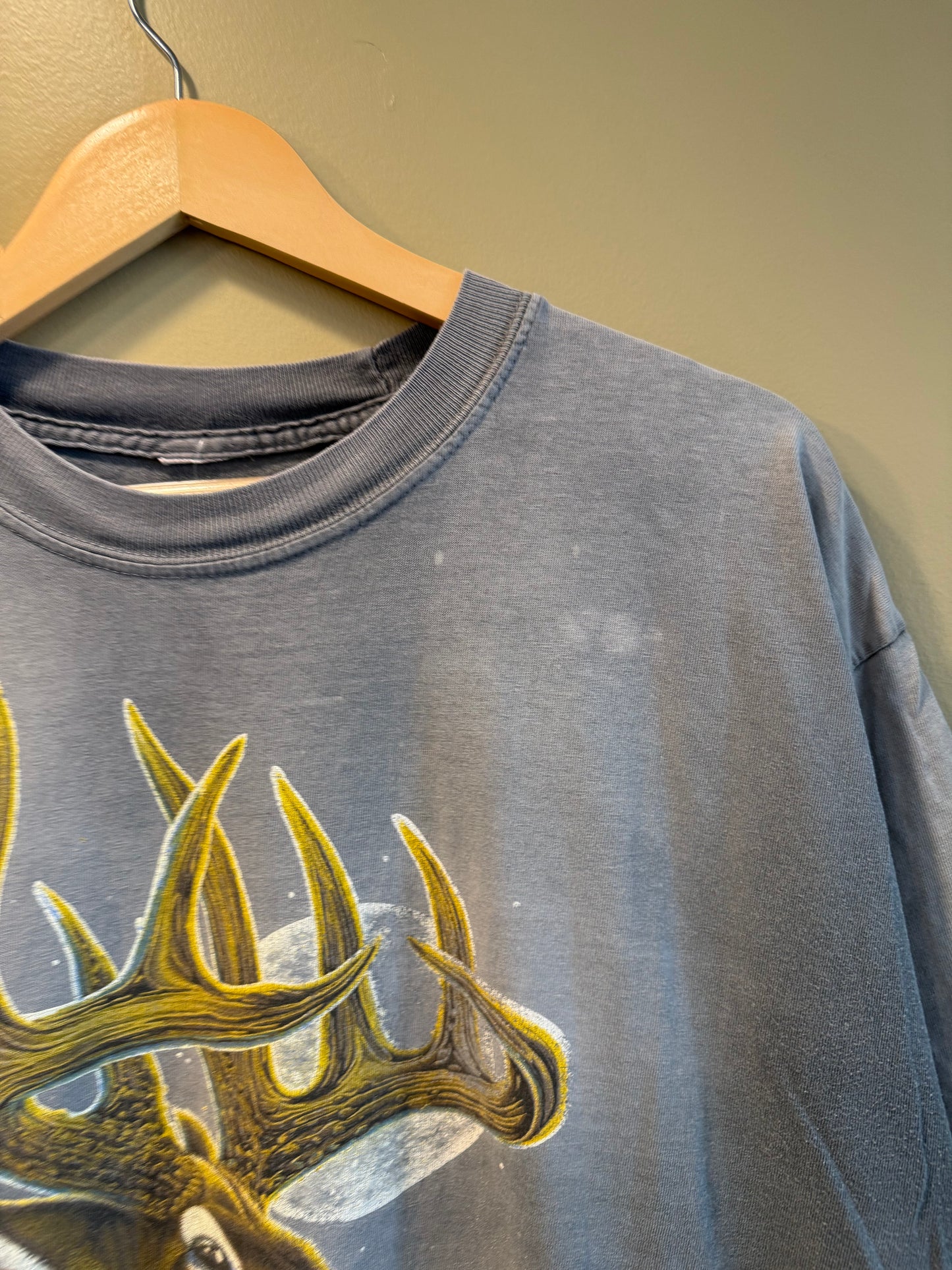 Vintage Team Realtree Buck Sun Faded Gray T-Shirt- XL