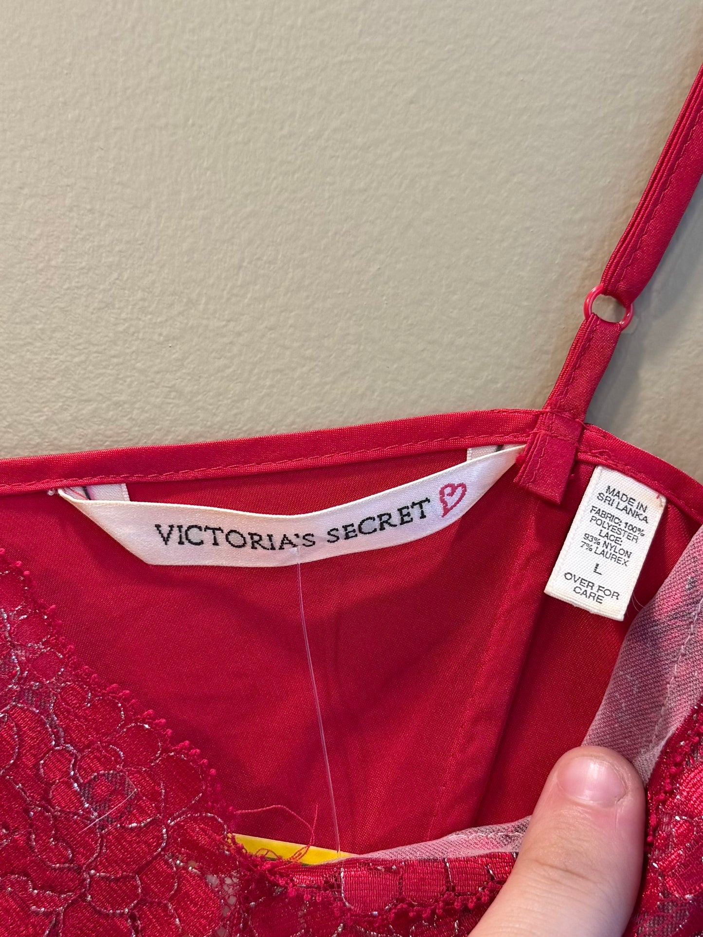 Vintage Victoria’s Secret Red Lingerie Dress- L