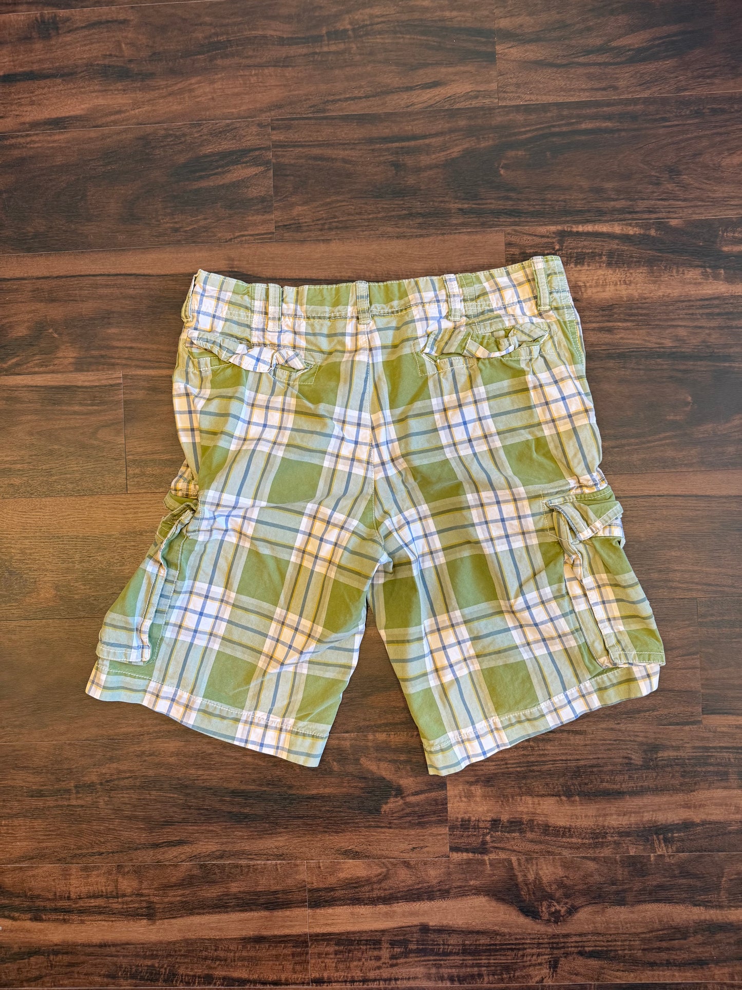 Vintage Old Navy Green Checkered Shorts- 38