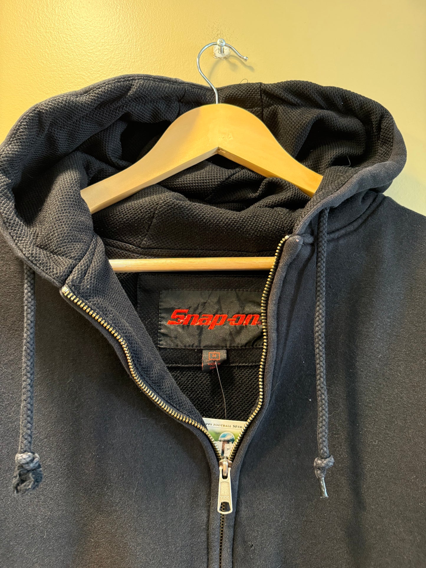 Vintage Y2K Snap On Tools Black Hoodie Sweatshirt- M