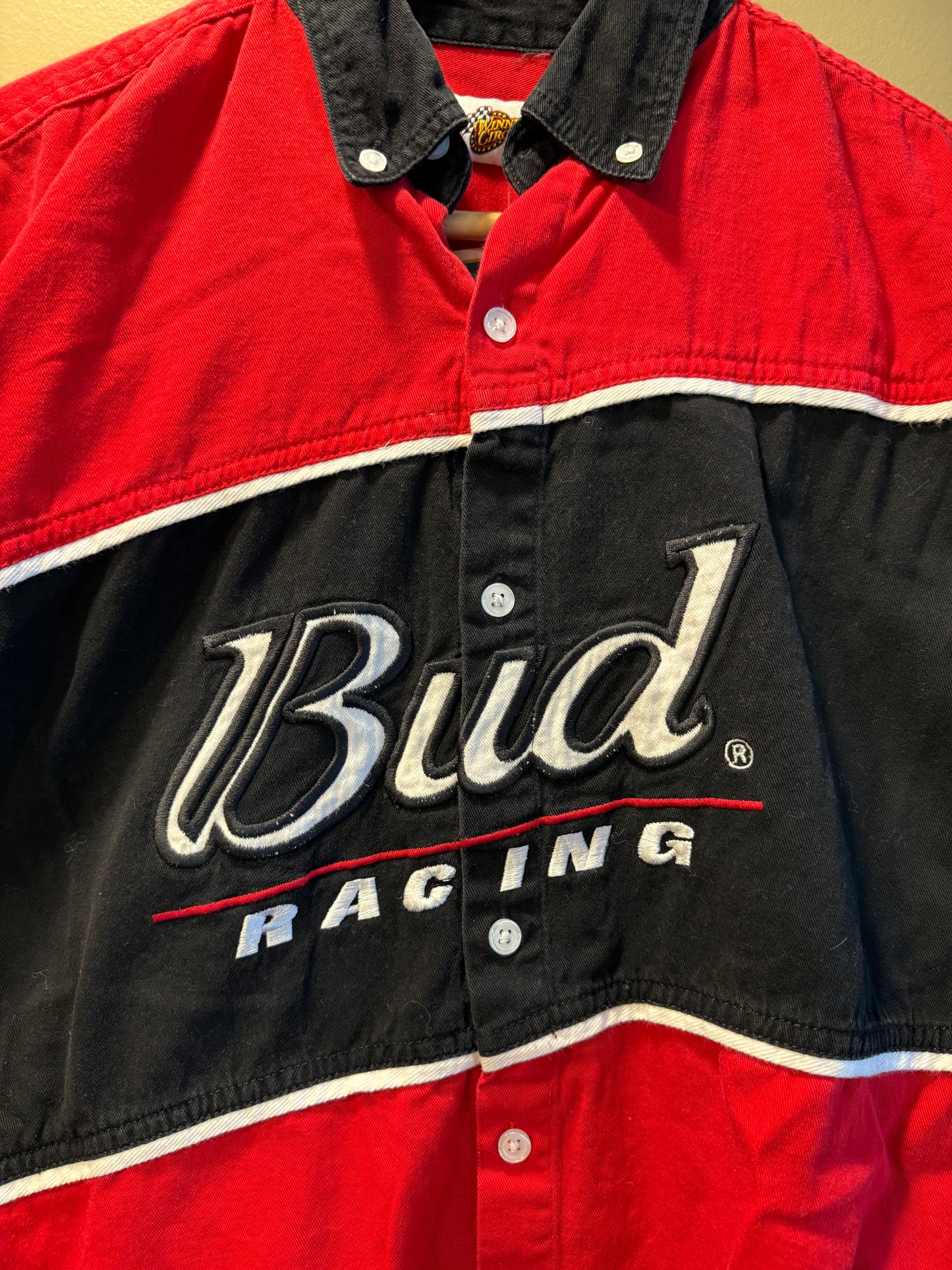 Vintage Budweiser Racing Dale Earnhardt Jr. Button-Up Shirt- M