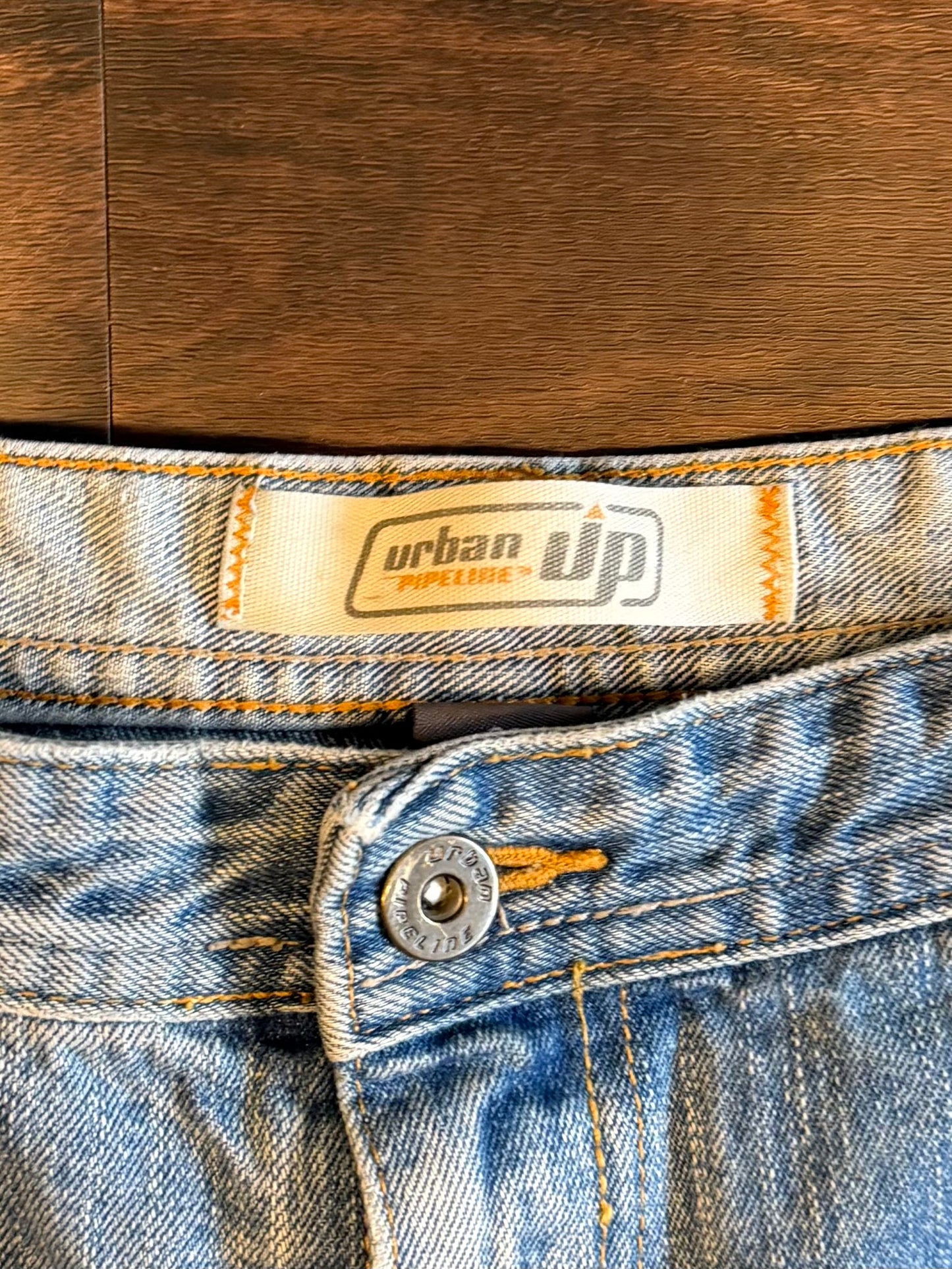 Vintage Urban Up Streetwear Denim Jean Shorts- 36