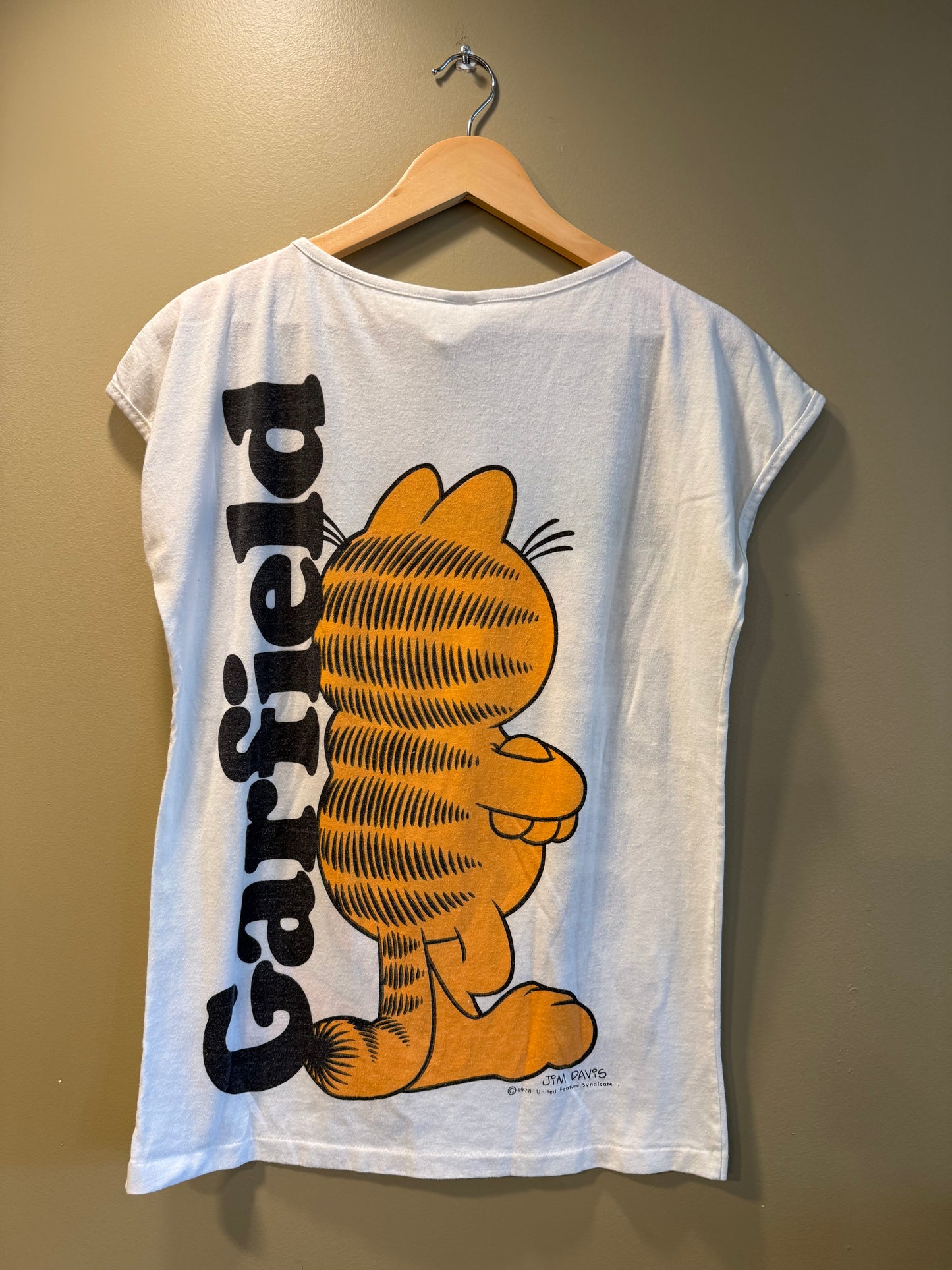 Vintage Garfield All Over Print Tank Top- L