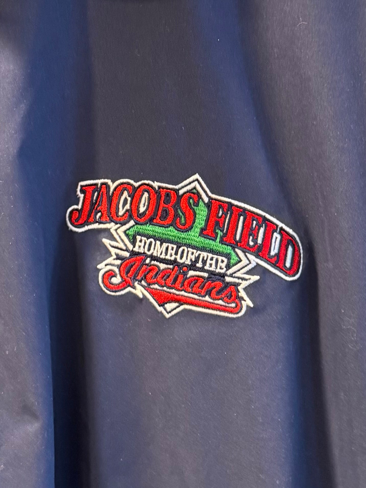 Vintage Cleveland Indians Jacob’s Field Navy Blue Jacket- XL