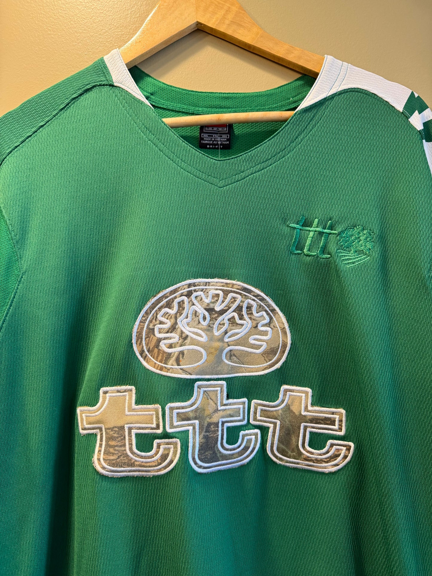 TTT Nike Green & White Football Soccer Jersey- XL