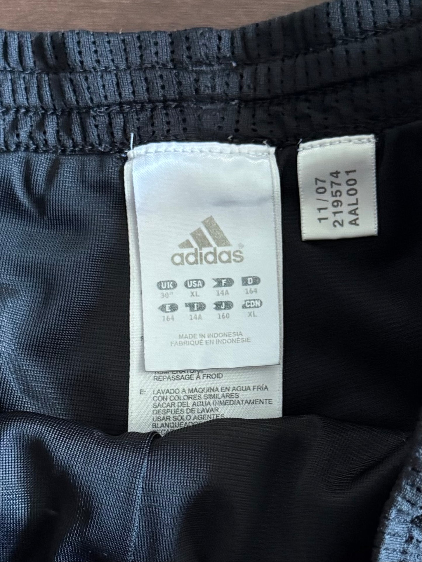 Vintage Adidas Black Striped Athletic Shorts- S