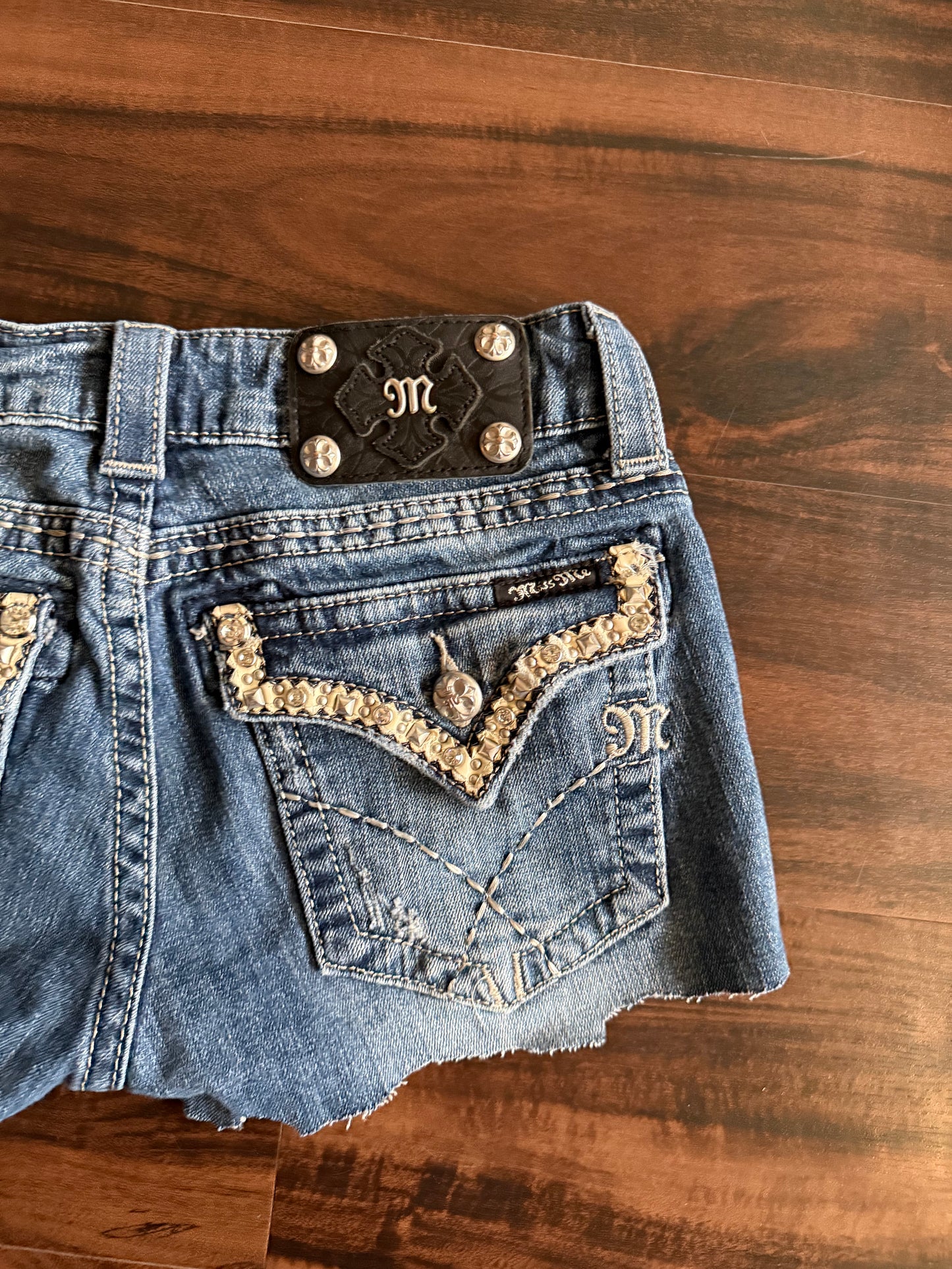 Vintage Y2K Miss Me Denim Jean Shorts- 28