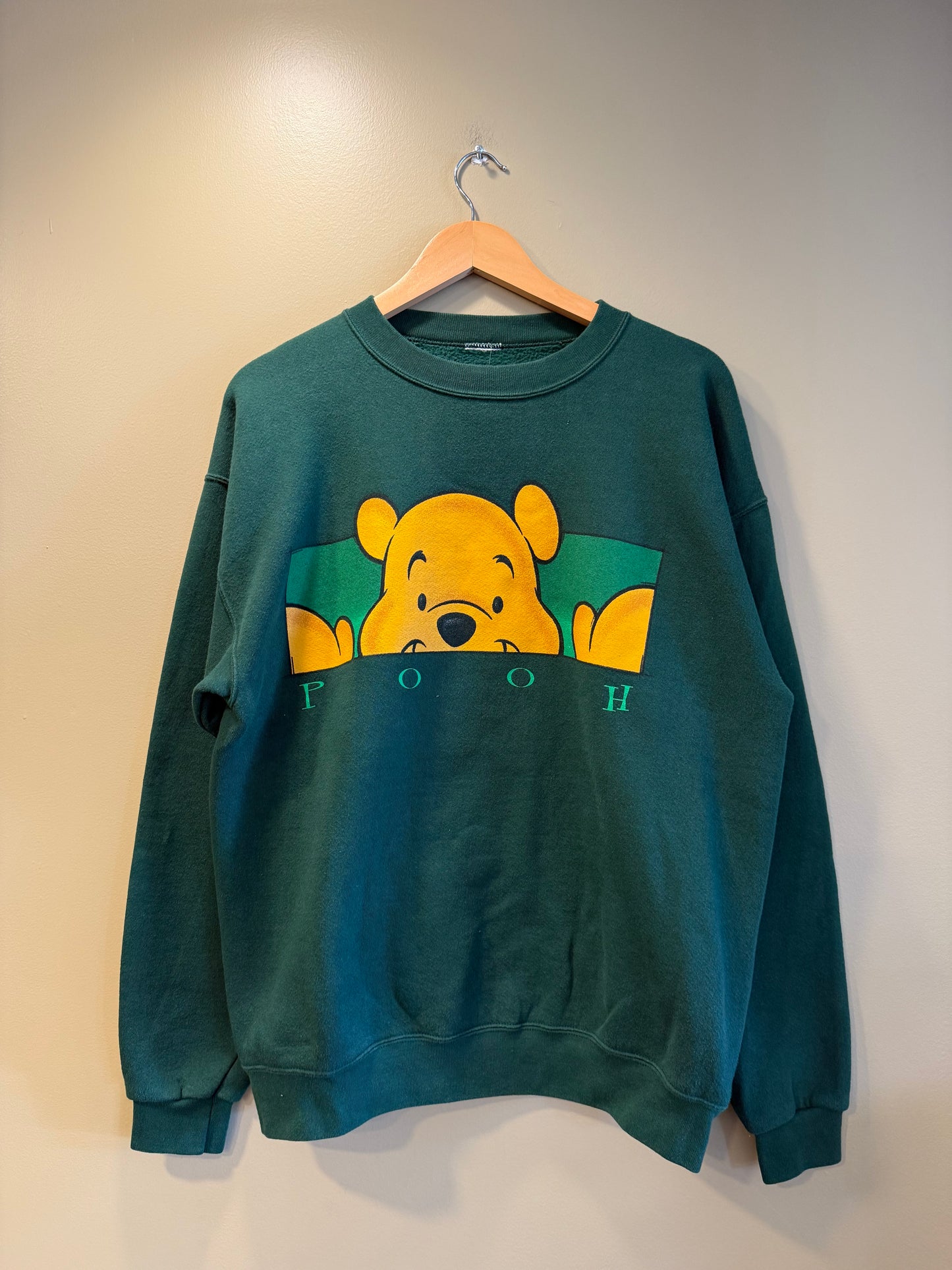 Vintage Winnie The Pooh Green Crewneck Sweatshirt- XL