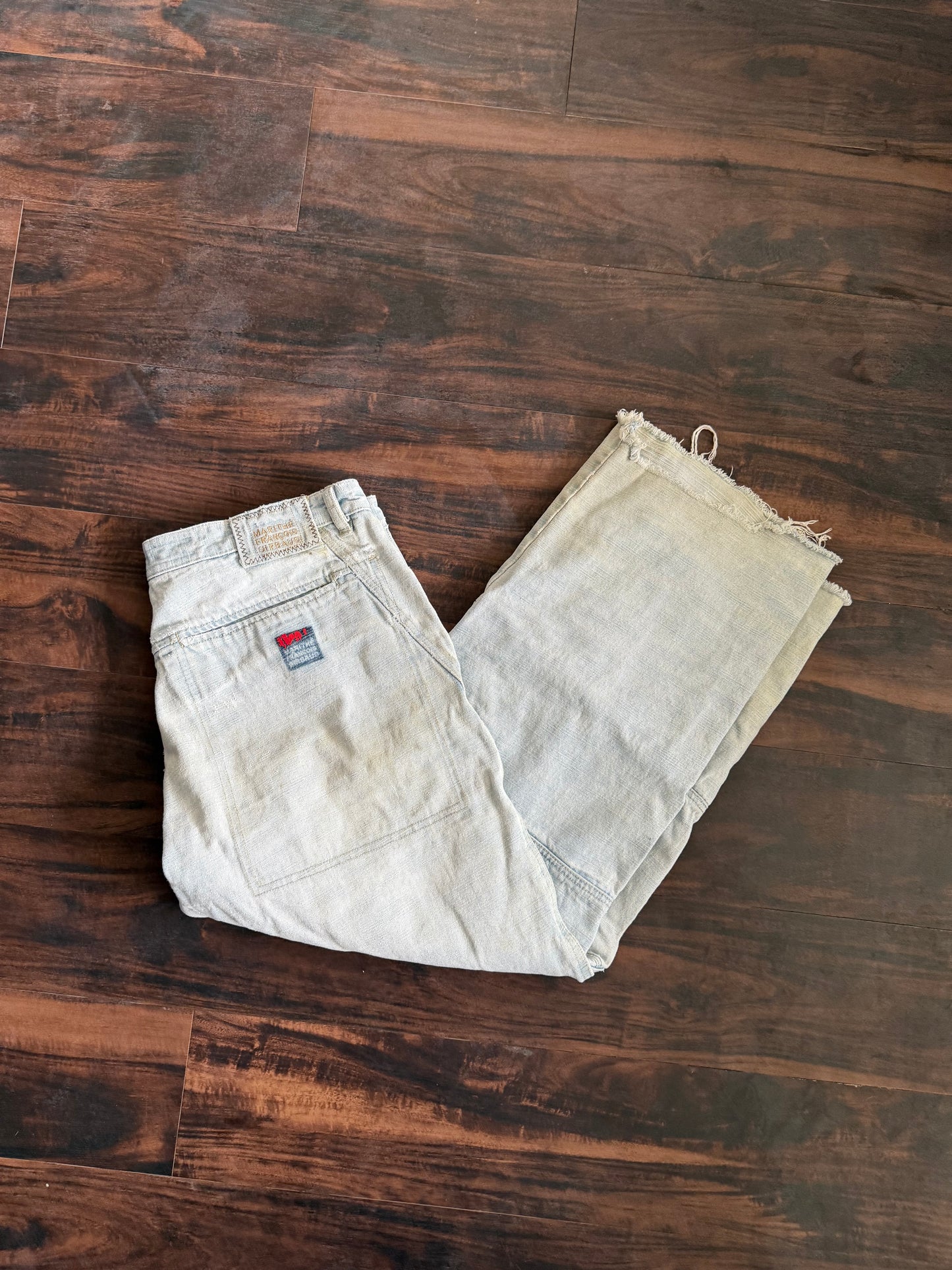 Vintage Girbaud Light Wash Distressed Denim Jeans- 36x29