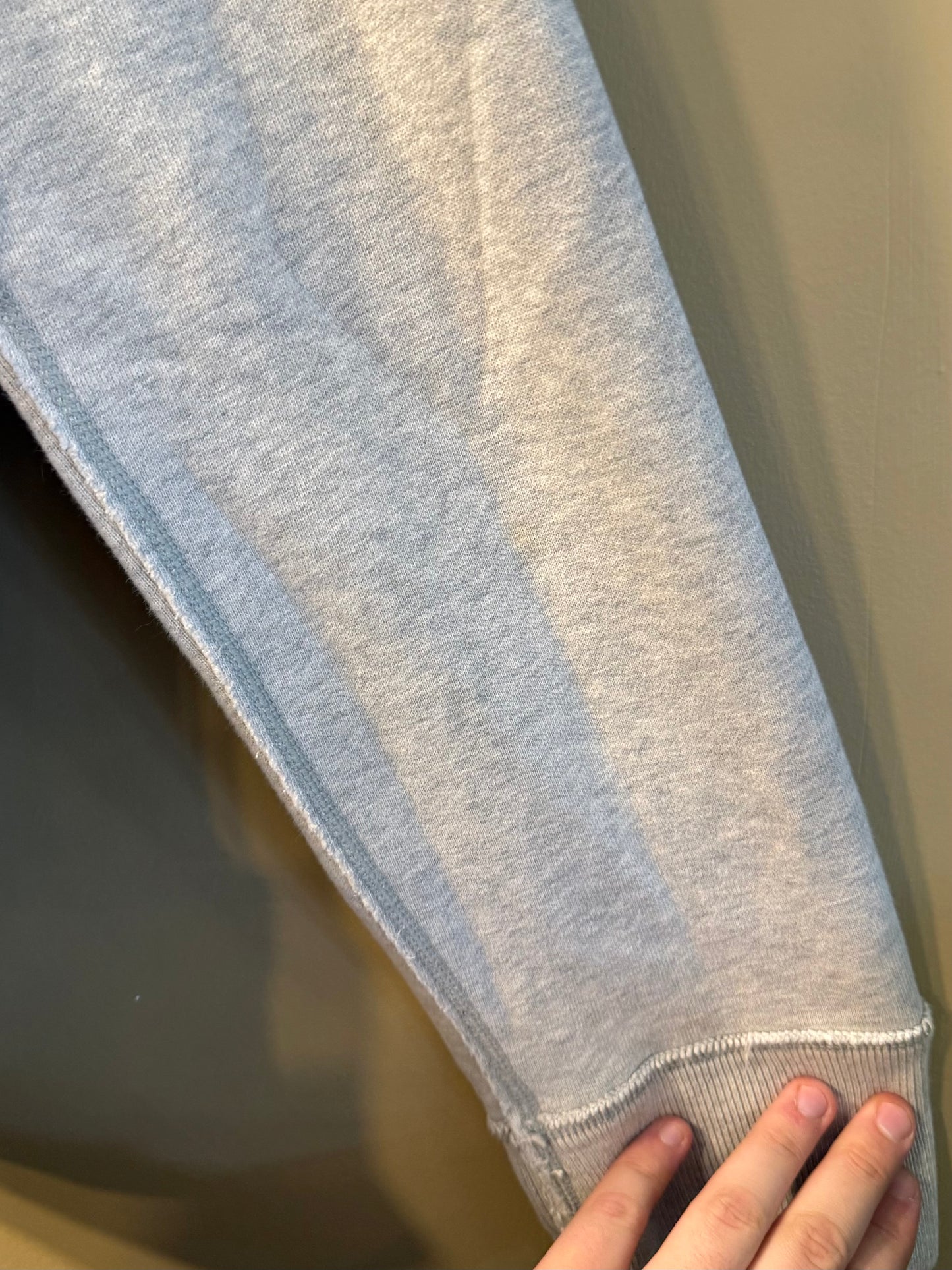Vintage Abercrombie & Fitch Gray Appliqué Zip-Up Hoodie Sweatshirt- XL
