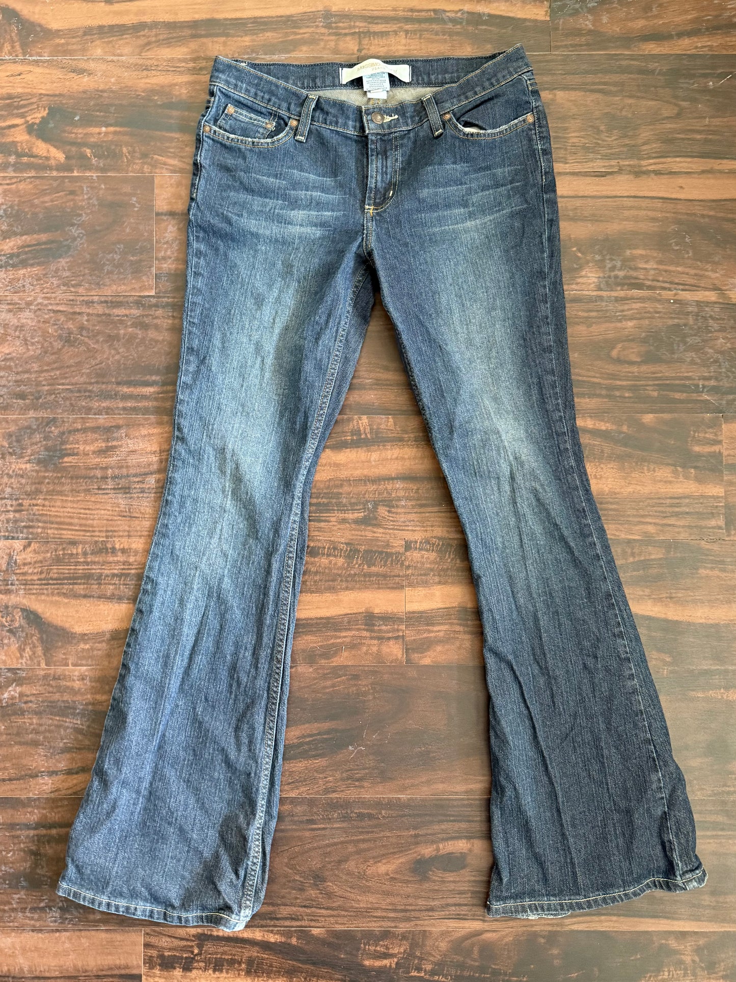 Vintage Mossimo Dark Wash Flared Denim Jeans- 31x32
