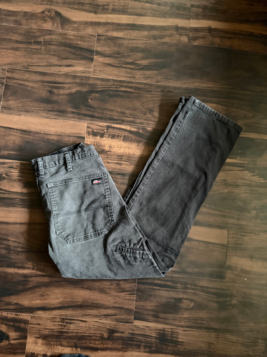 Vintage Dickies Black Cotton Canvas Workwear Pants- 30x32
