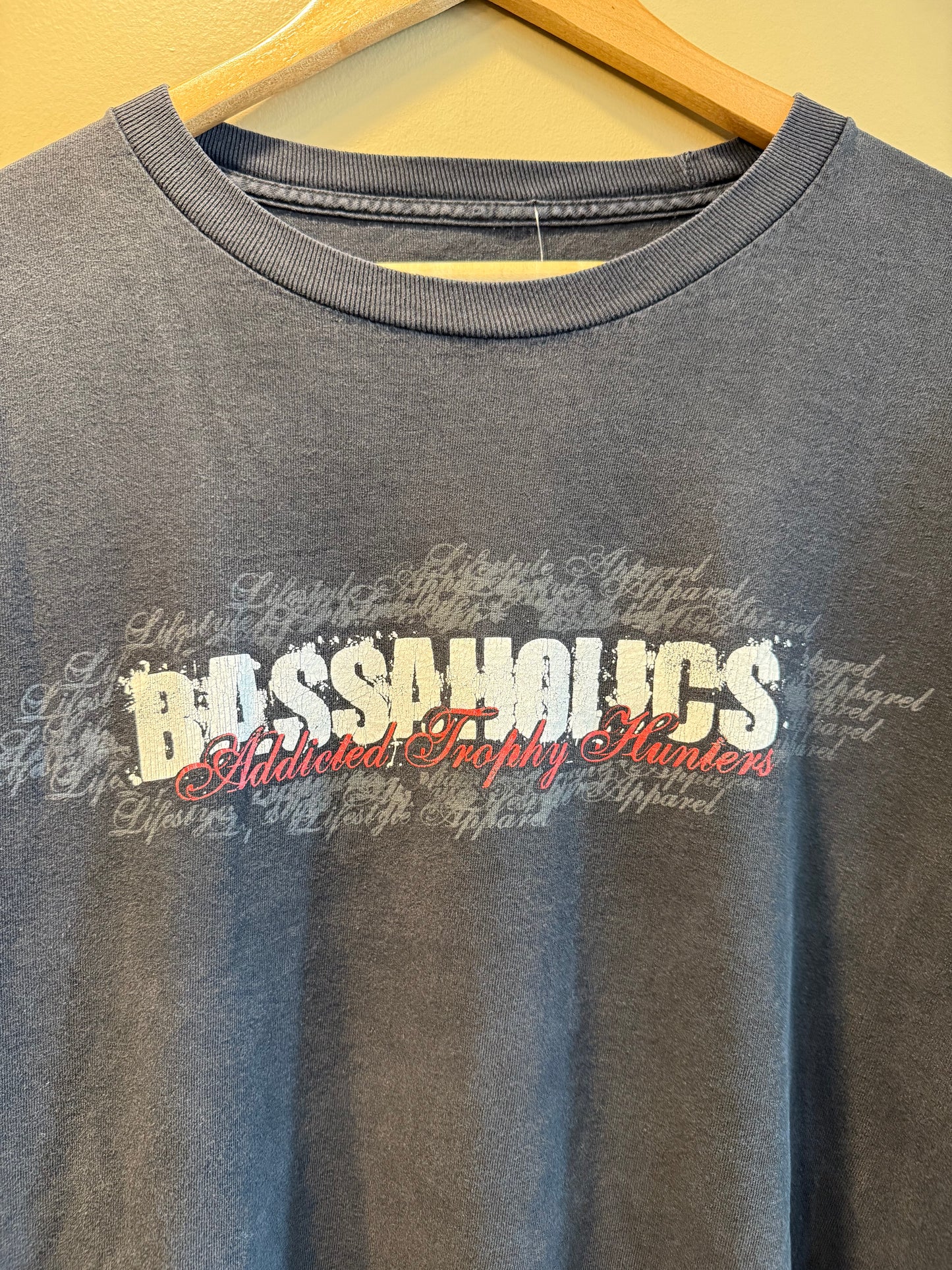 Vintage Bass-aholics Long Sleeve Black T-Shirt- XL