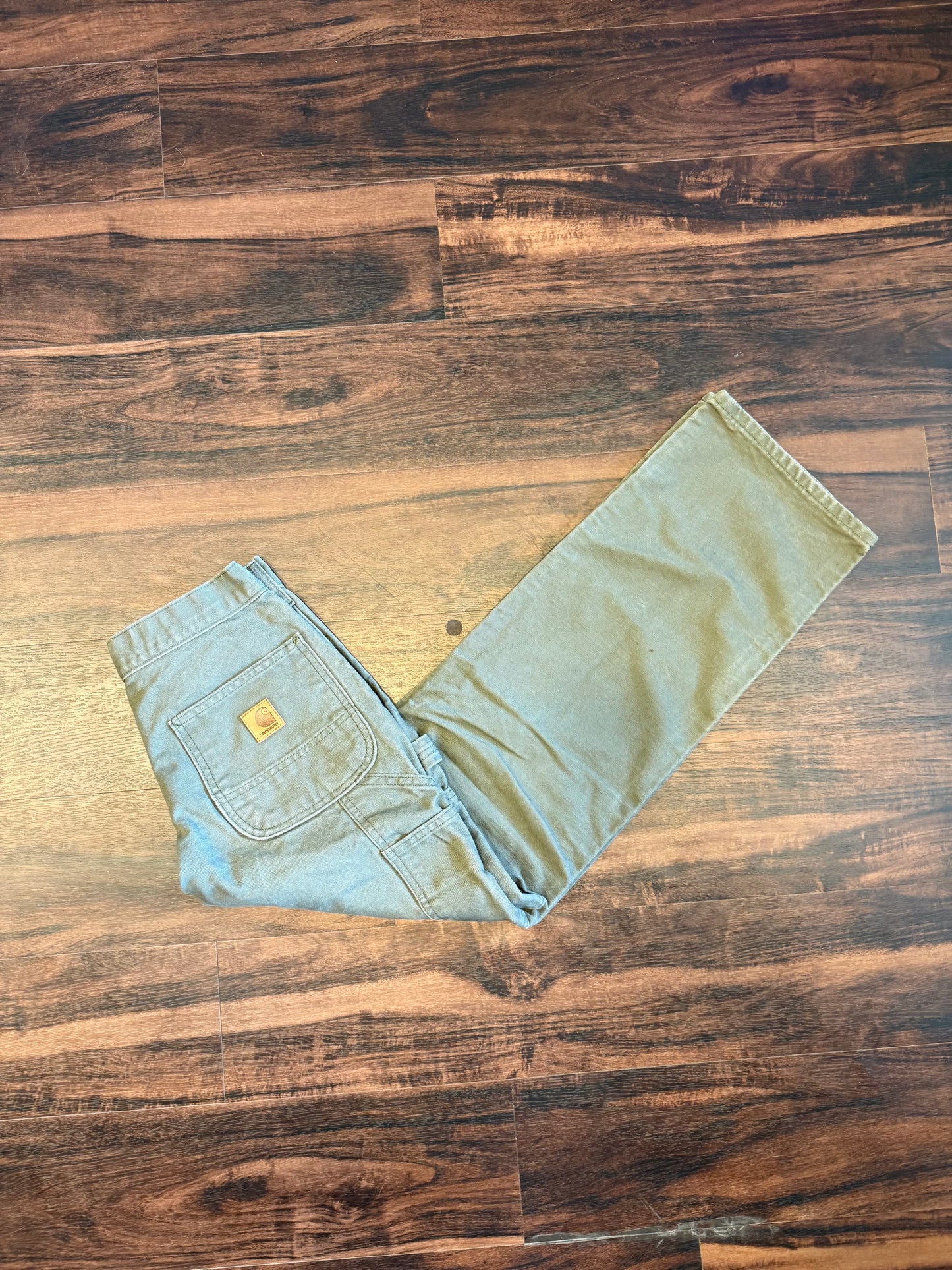 Vintage Carhartt Olive Green Carpenter Pants- 28x30