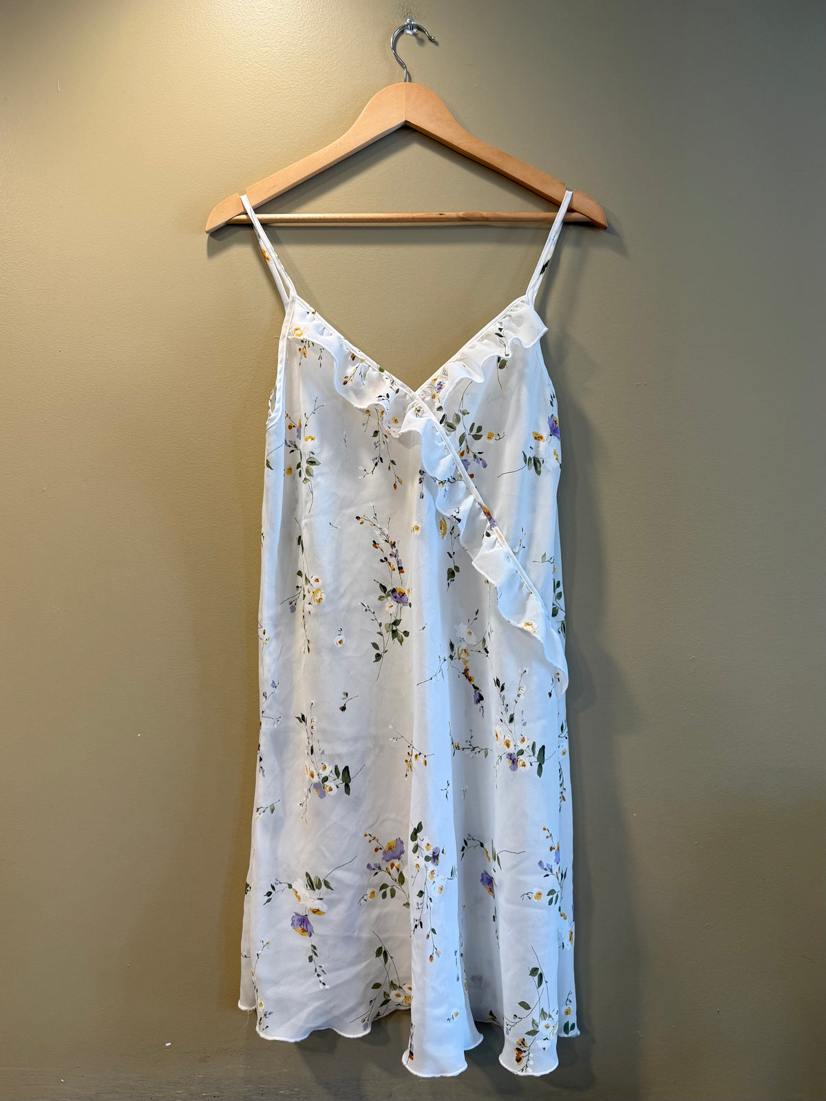 Vintage White Floral Petra Fashions Dress- XL
