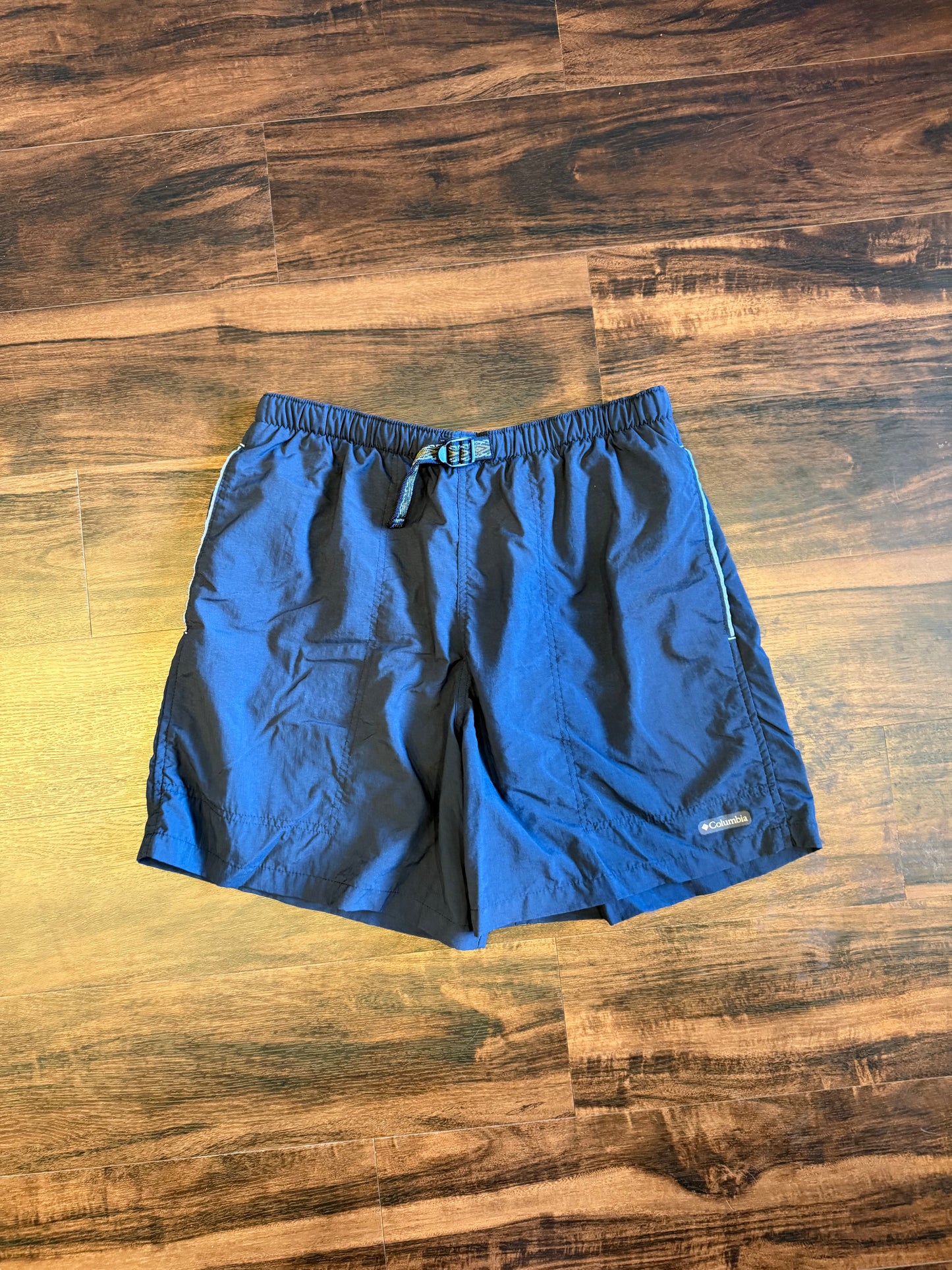 Vintage Columbia Navy Blue Outdoors Nylon Shorts- 30