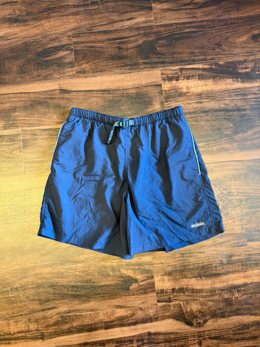 Vintage Columbia Navy Blue Outdoors Nylon Shorts- 30