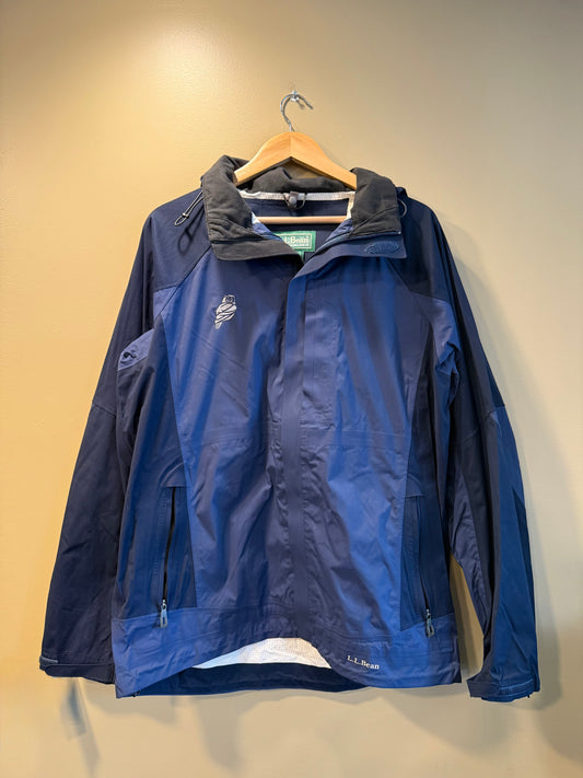 Vintage L.L. Bean Owl Navy Blue Rain Jacket- M