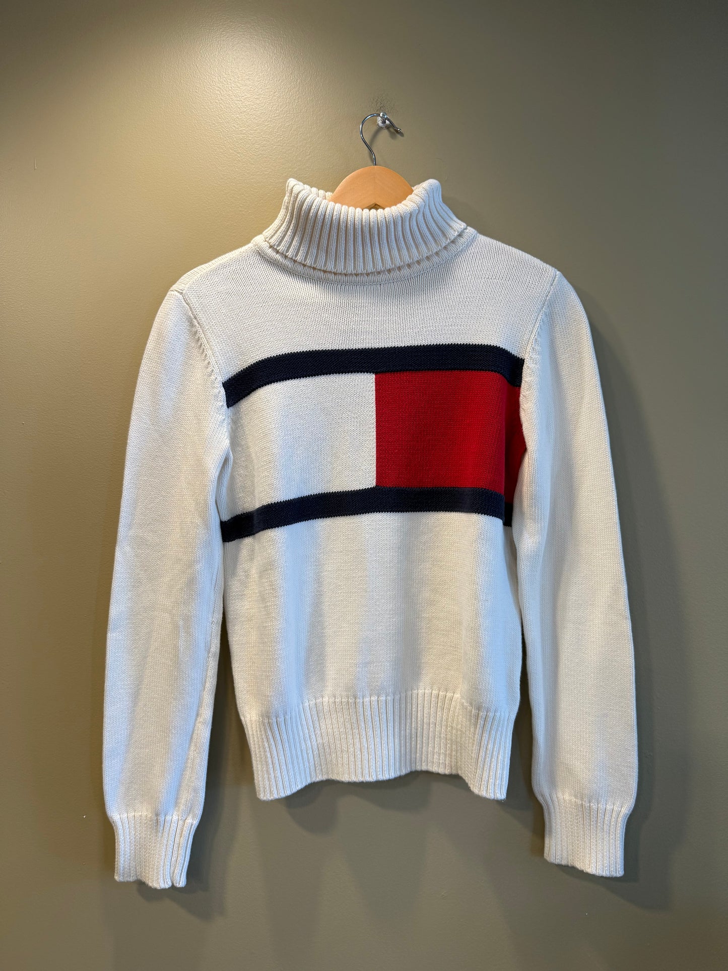 Vintage Tommy Hilfiger Made In Japan Big Flag Turtleneck Sweater- M