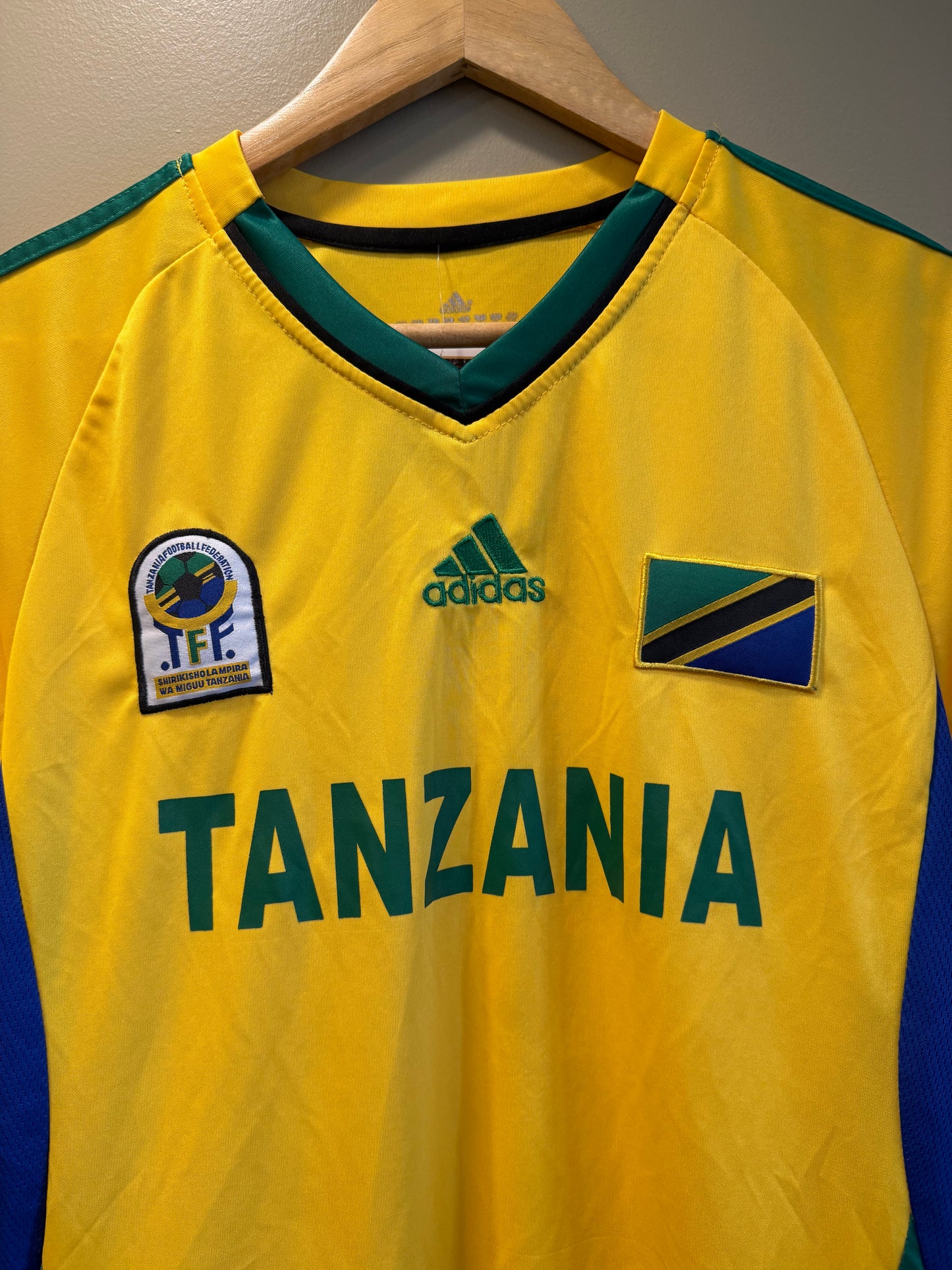 Vintage Adidas Tanzania National Team Yellow Soccer Jersey- M