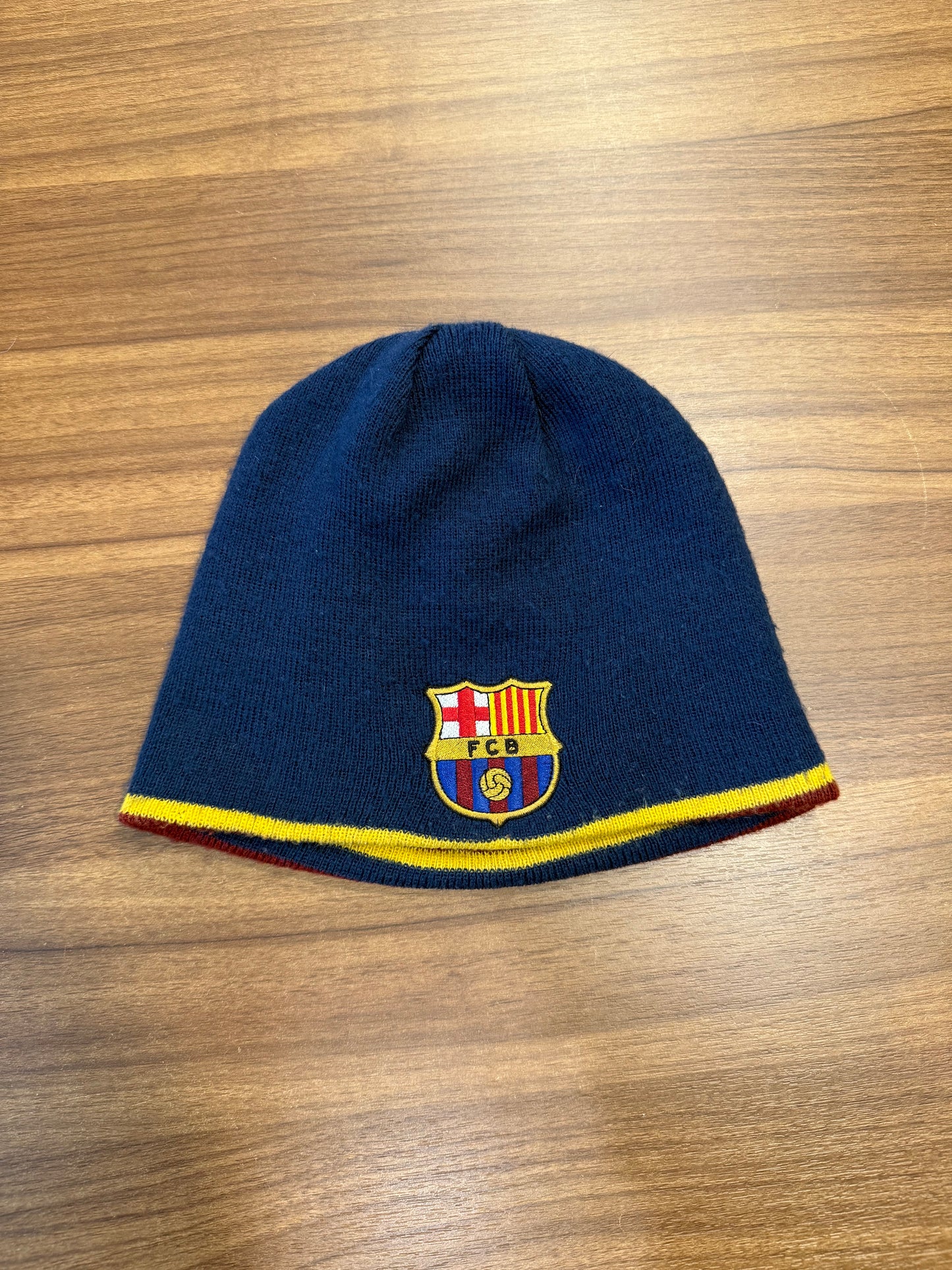 Vintage F.C. Barcelona Reversible Beanie Hat