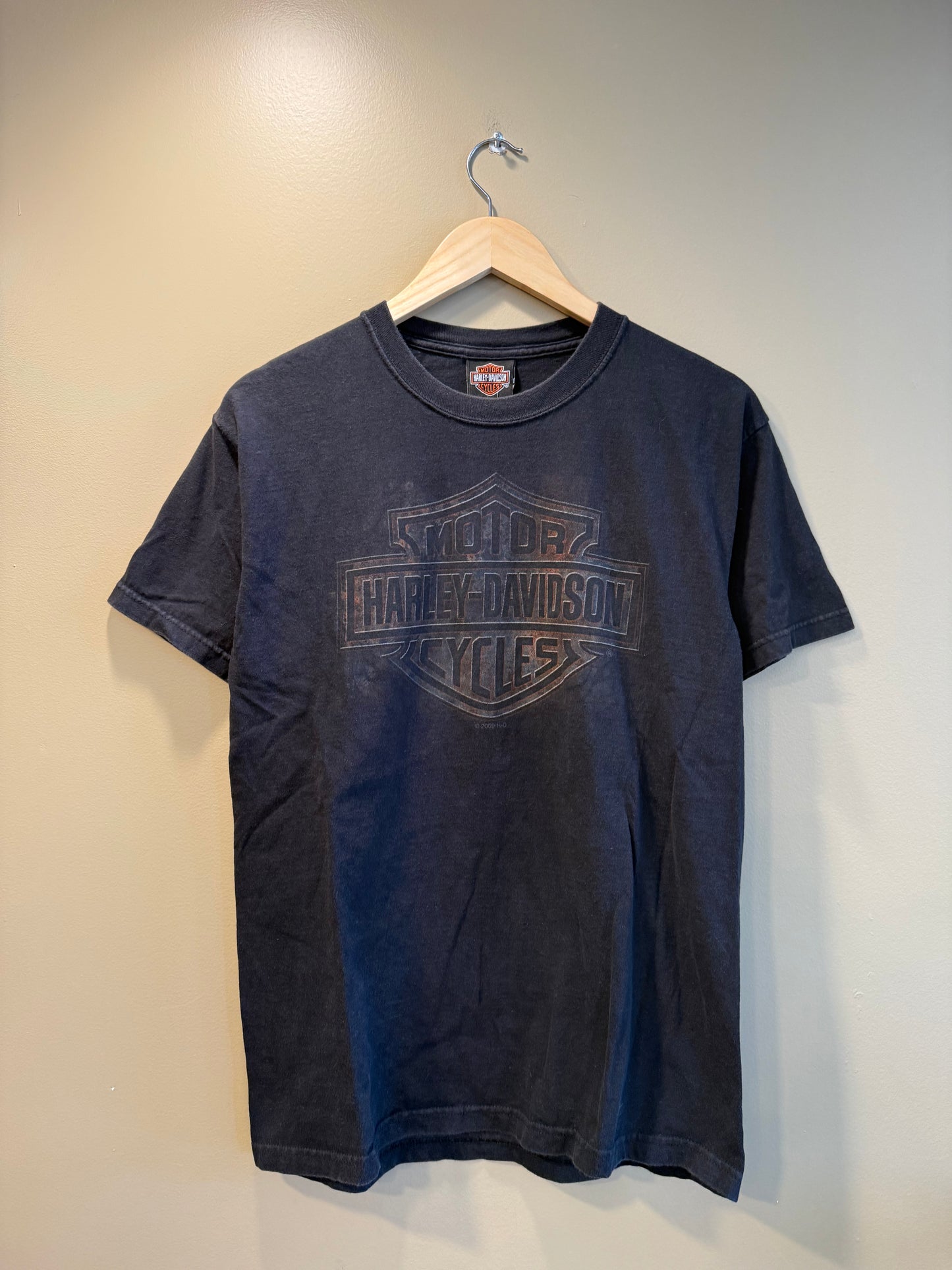 Vintage Harley Davidson Rust Logo Chillicothe Black T-Shirt- M