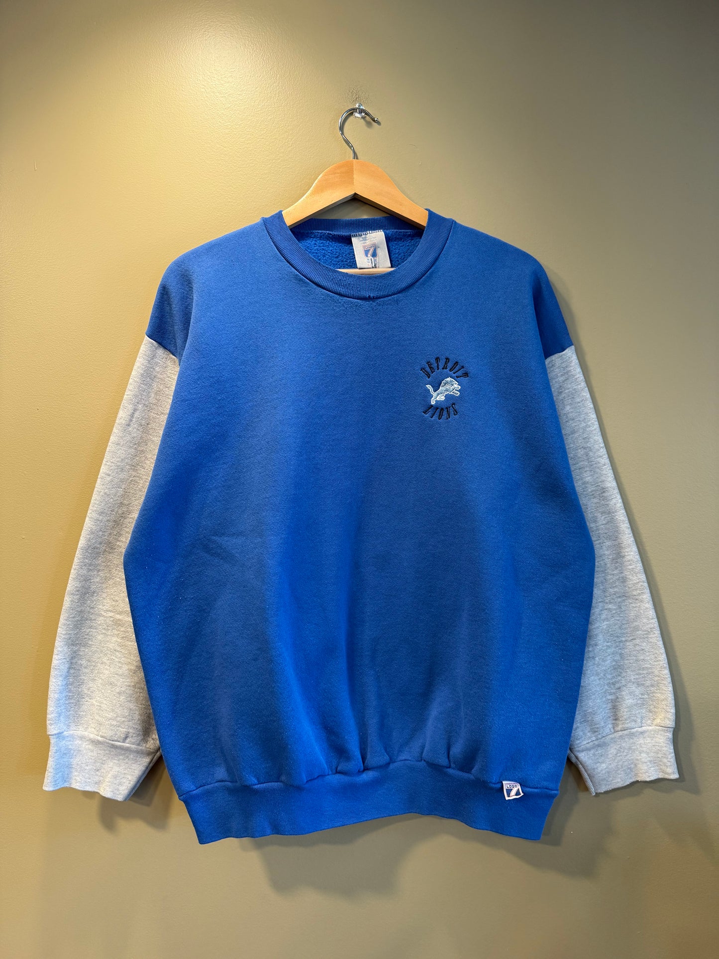Vintage Detroit Lions Two Tone Small Logo Crewneck Sweatshirt- XL