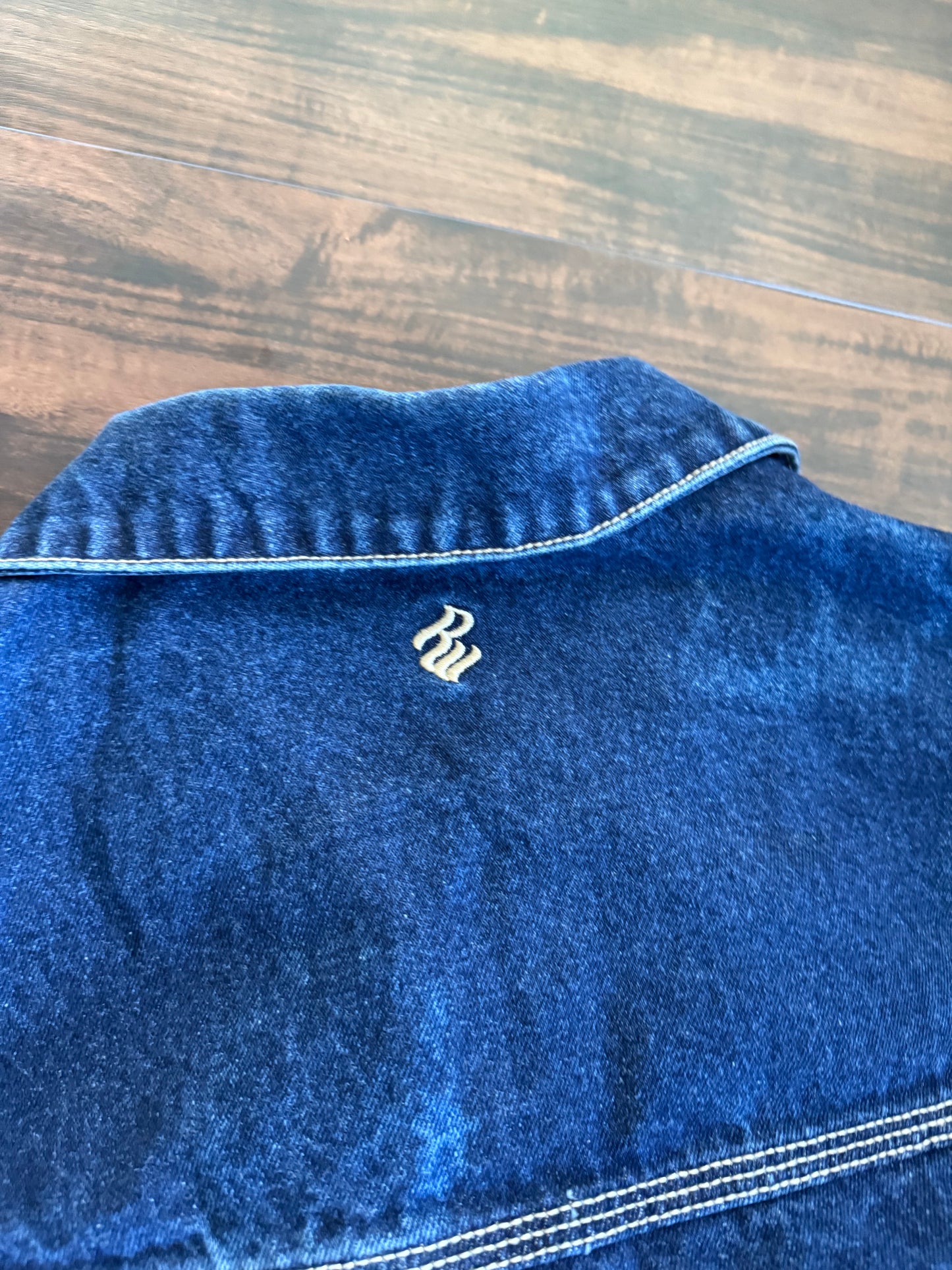 Vintage Rocawear Zip-Up Dark Wash Denim Trucker Jacket- XXL