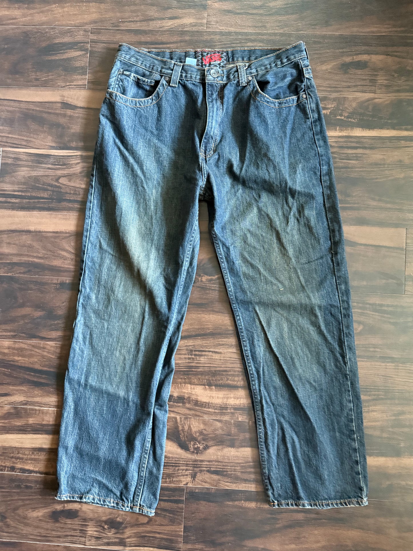 Vintage Y2K Vans Brand Dark Wash Denim Jeans- 36x31