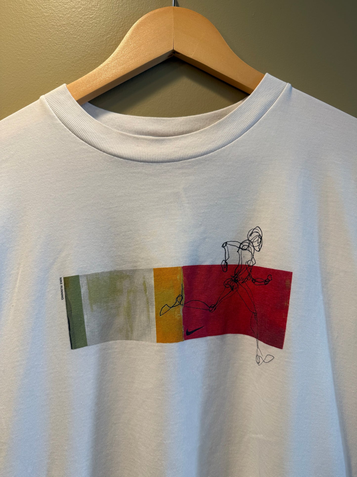 Vintage Nike Running White Dry Fit T-Shirt- XL