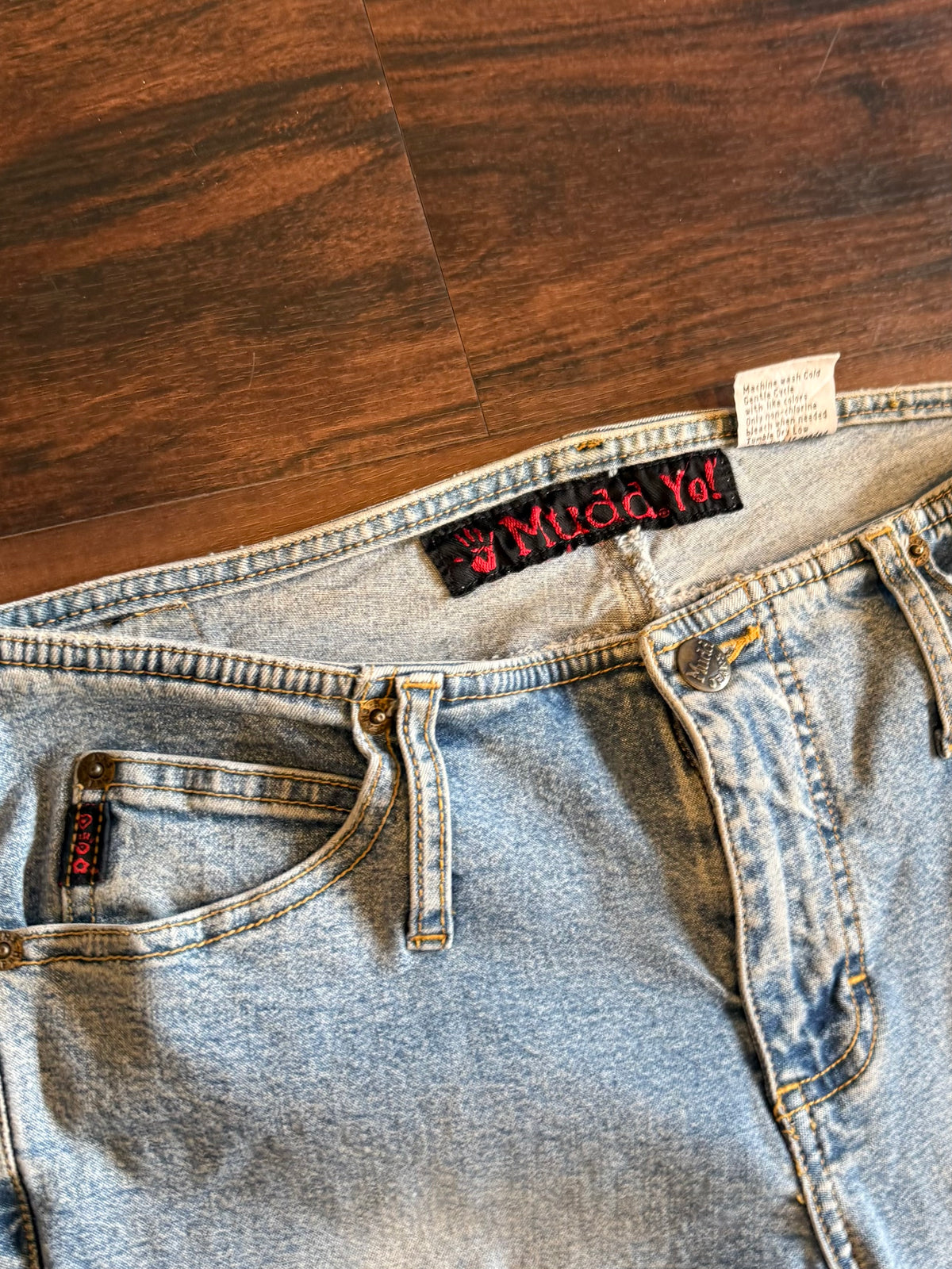 Vintage Mudd Light Wash Low Rise Boot Cut Denim Jeans- 29x32