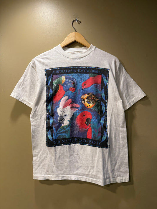 Vintage Australasia Exotic Birds San Diego Zoo T-Shirt- M