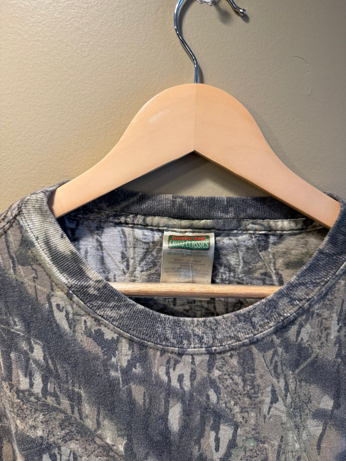 Vintage Mossy Oak Breakup Tree Camo Classics Pocket T-Shirt- XL