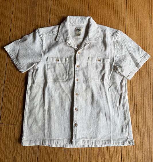 Vintage Orton Brothers Off White Linen Camp Collar Button-Down Shirt- XL