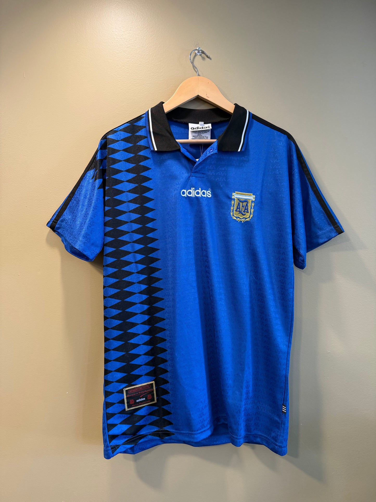 Vintage Remake Adidas Argentina World Cup 94 Away Jersey- L