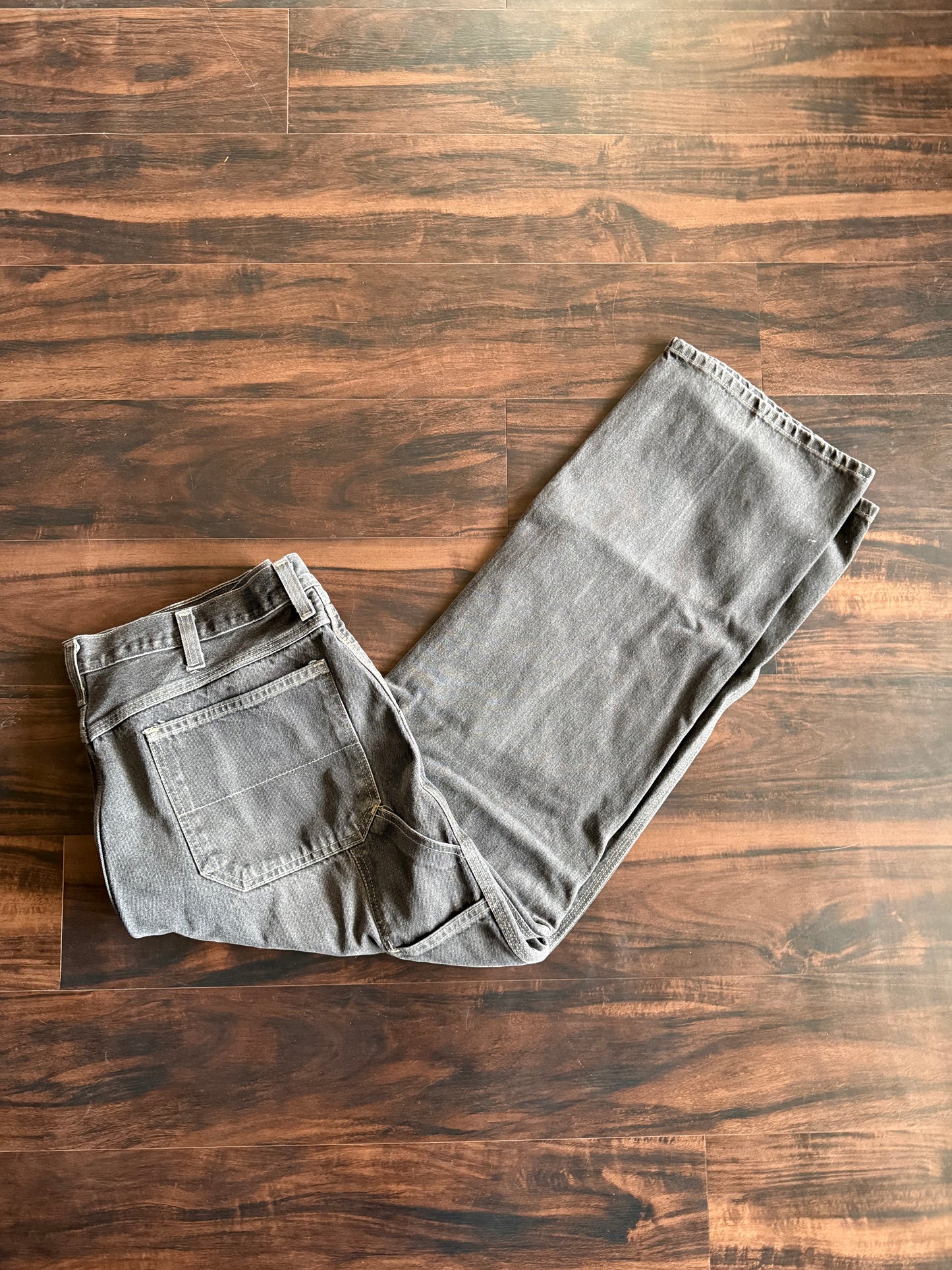 Vintage Y2K Faded Glory Gray Carpenter Denim Jeans- 40x32