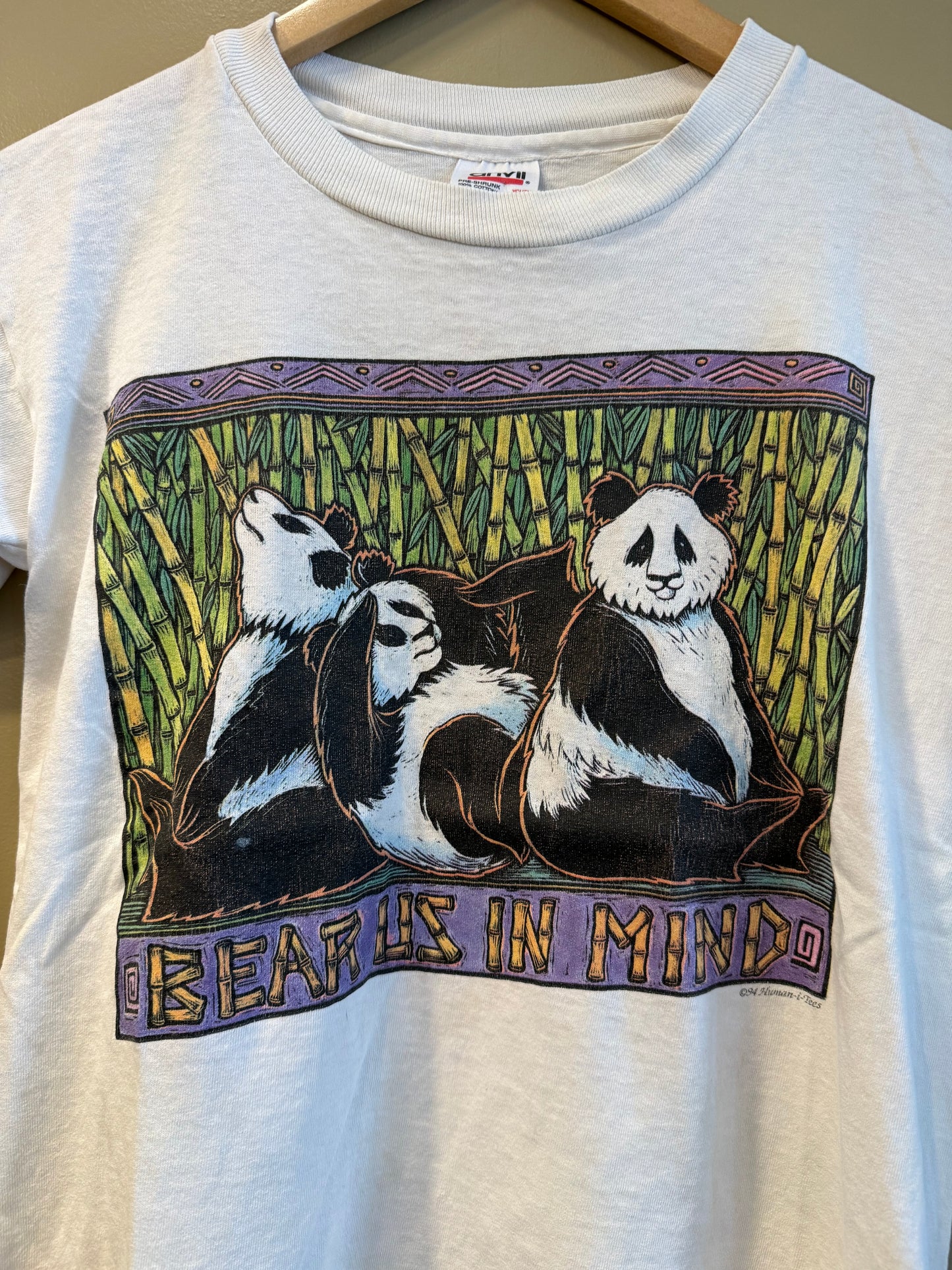 Vintage Giant Pandas Bear Us In Mind T-Shirt- S