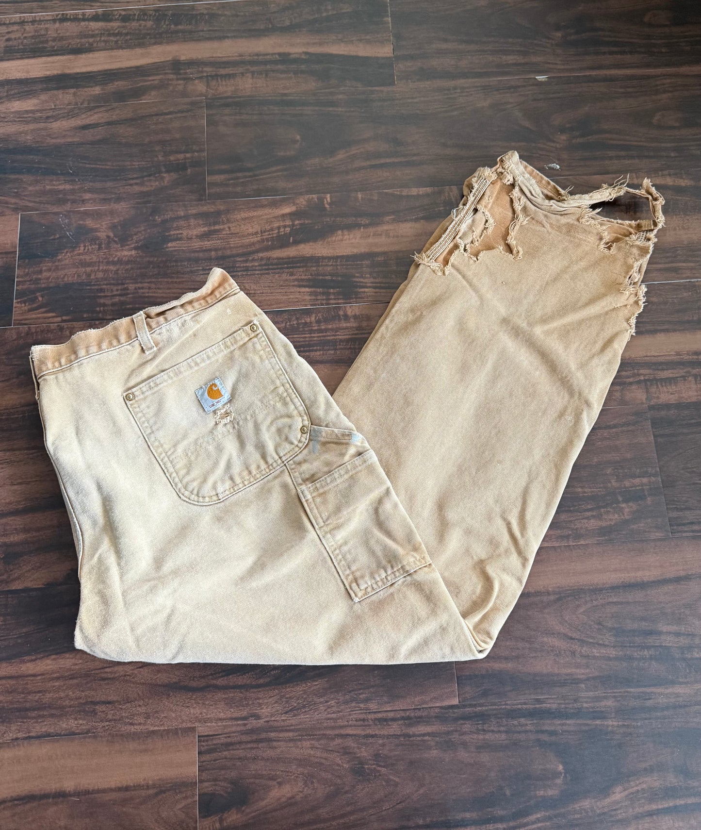 Vintage Carhartt Heavily Distressed Double Knee Pants- 40x30