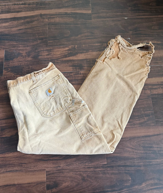 Vintage Carhartt Heavily Distressed Double Knee Pants- 40x30