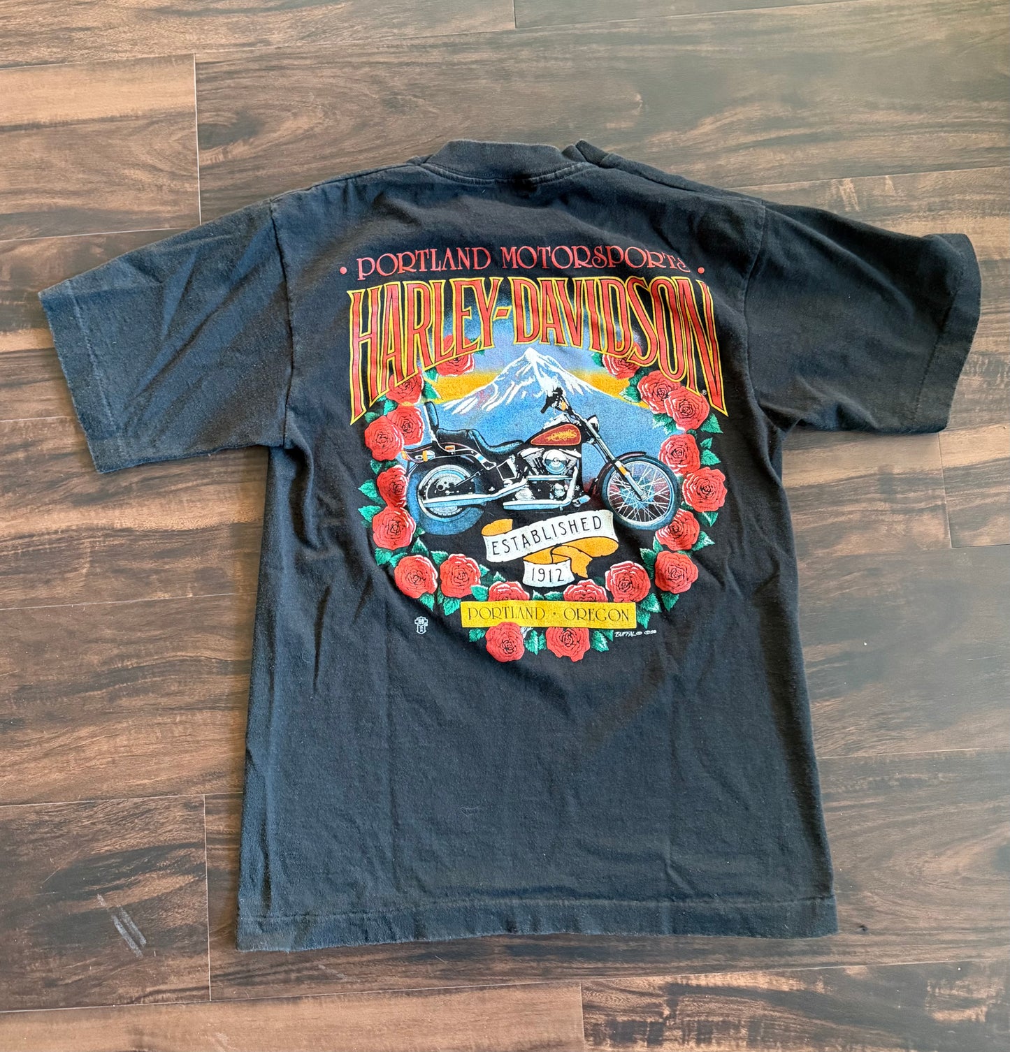 Vintage Harley Davidson Motorcycles Eagle T-Shirt- S