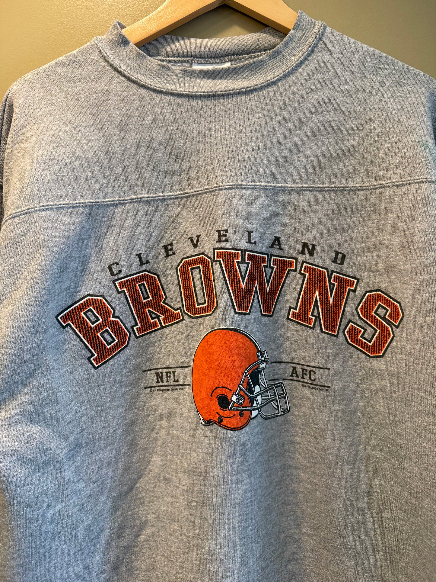 Vintage Cleveland Browns NFL Gray Crewneck Sweatshirt- XL