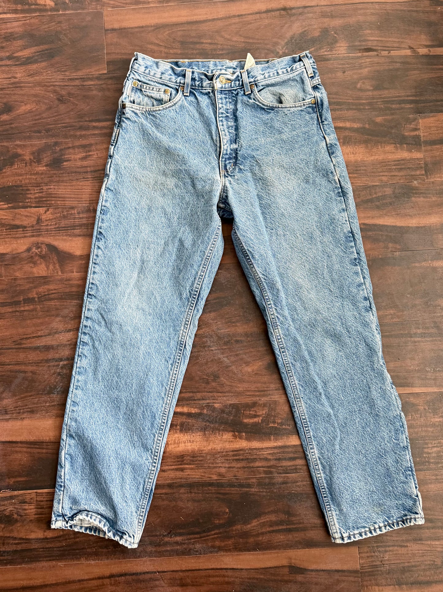 Vintage Carhartt Flannel Lined Light Wash Denim Jeans- 32x31